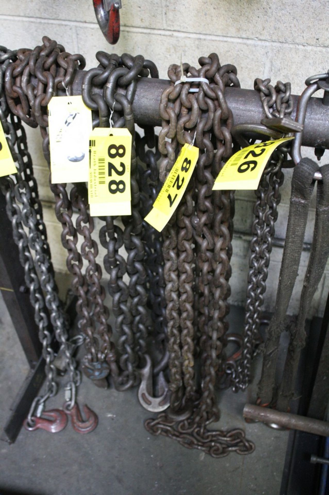 (2) C & M 3/8" X 16' LIFT CHAIN WITH