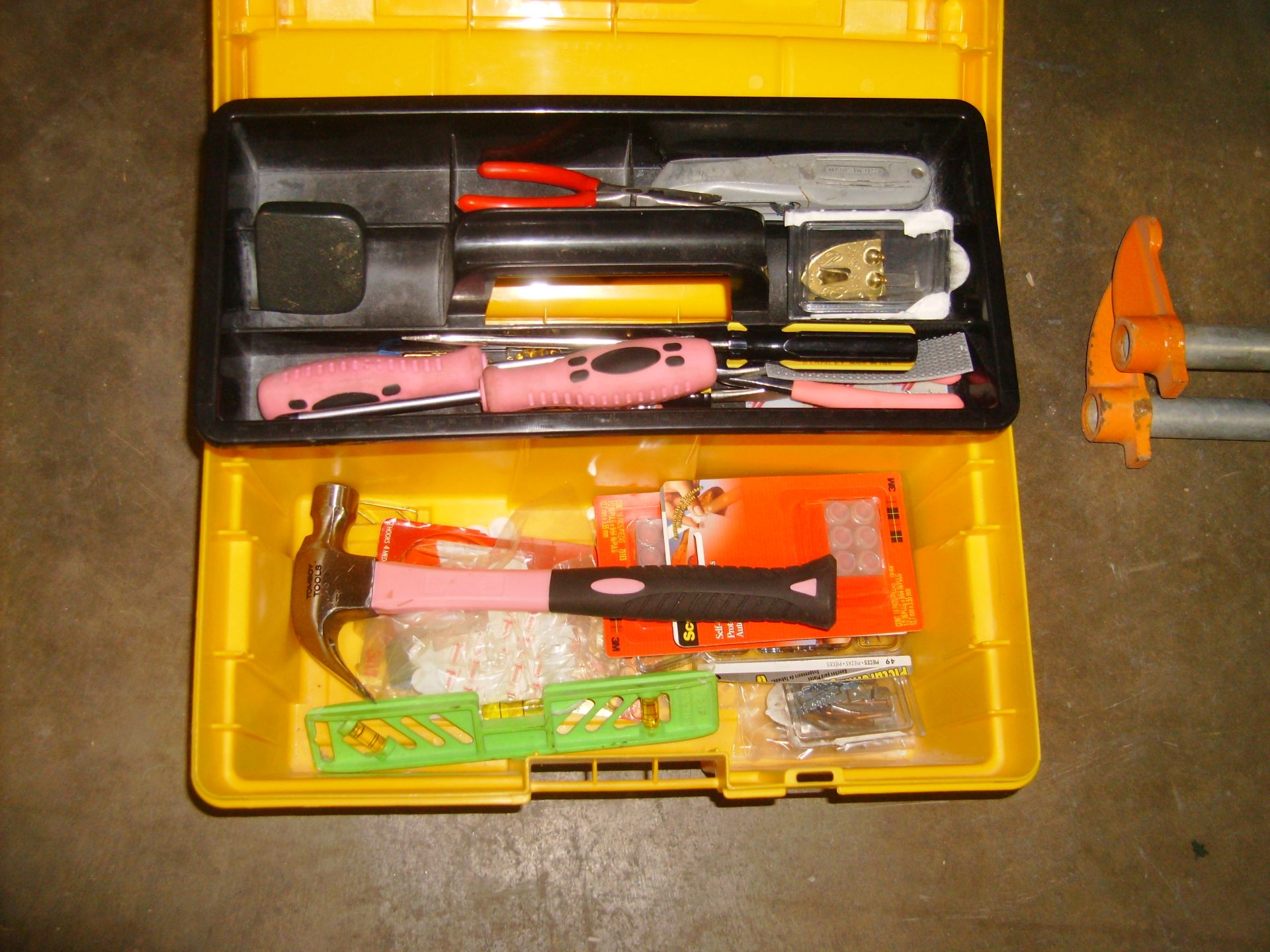 TOOL BOX WITH ASSORTED TOOLS