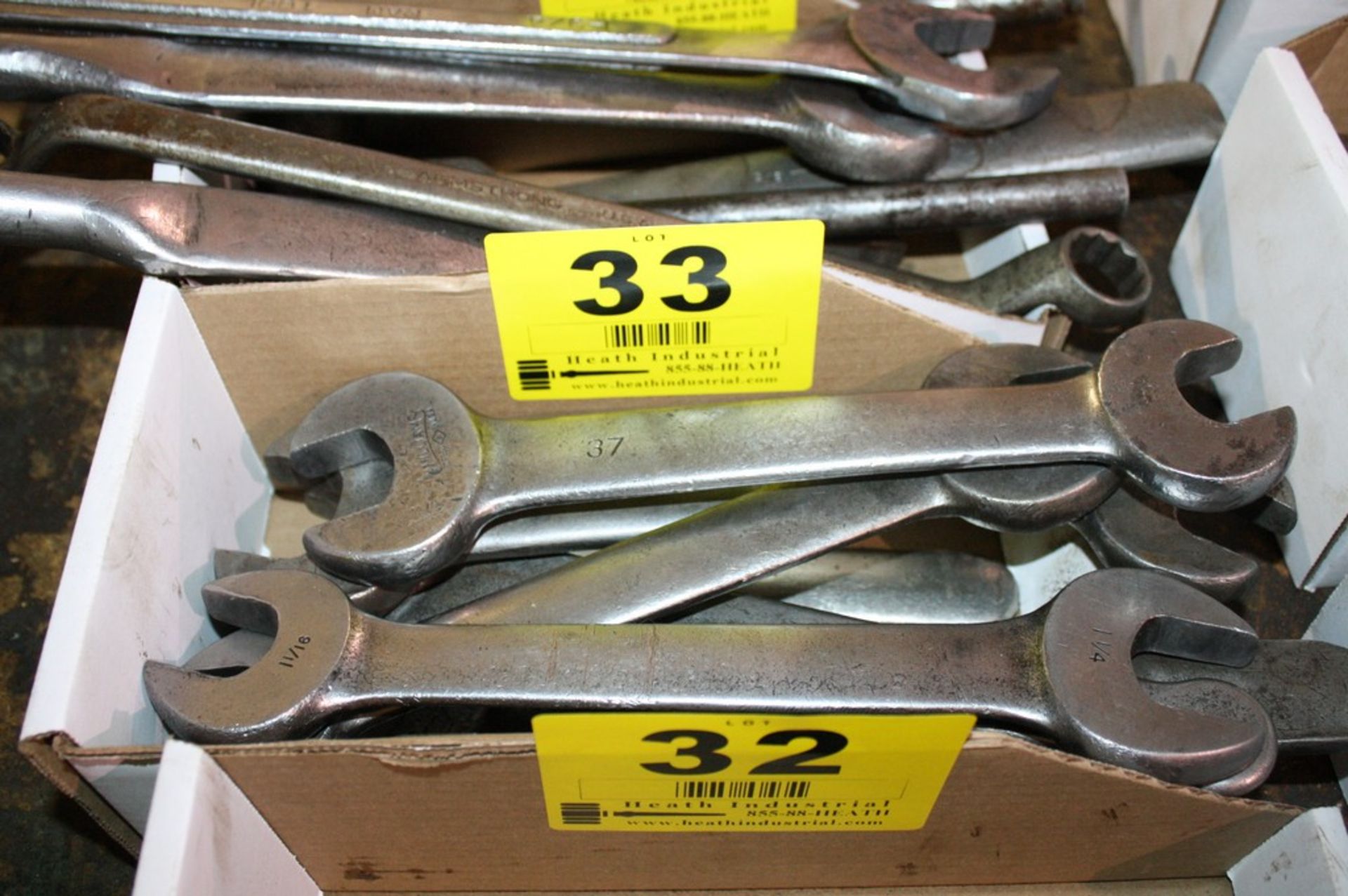 ASSORTED LARGE OPEN END WRENCHES