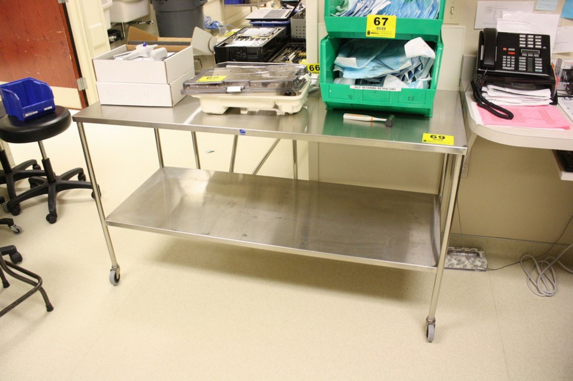 36" X 60" STAINLESS STEEL PORTABLE TABLE