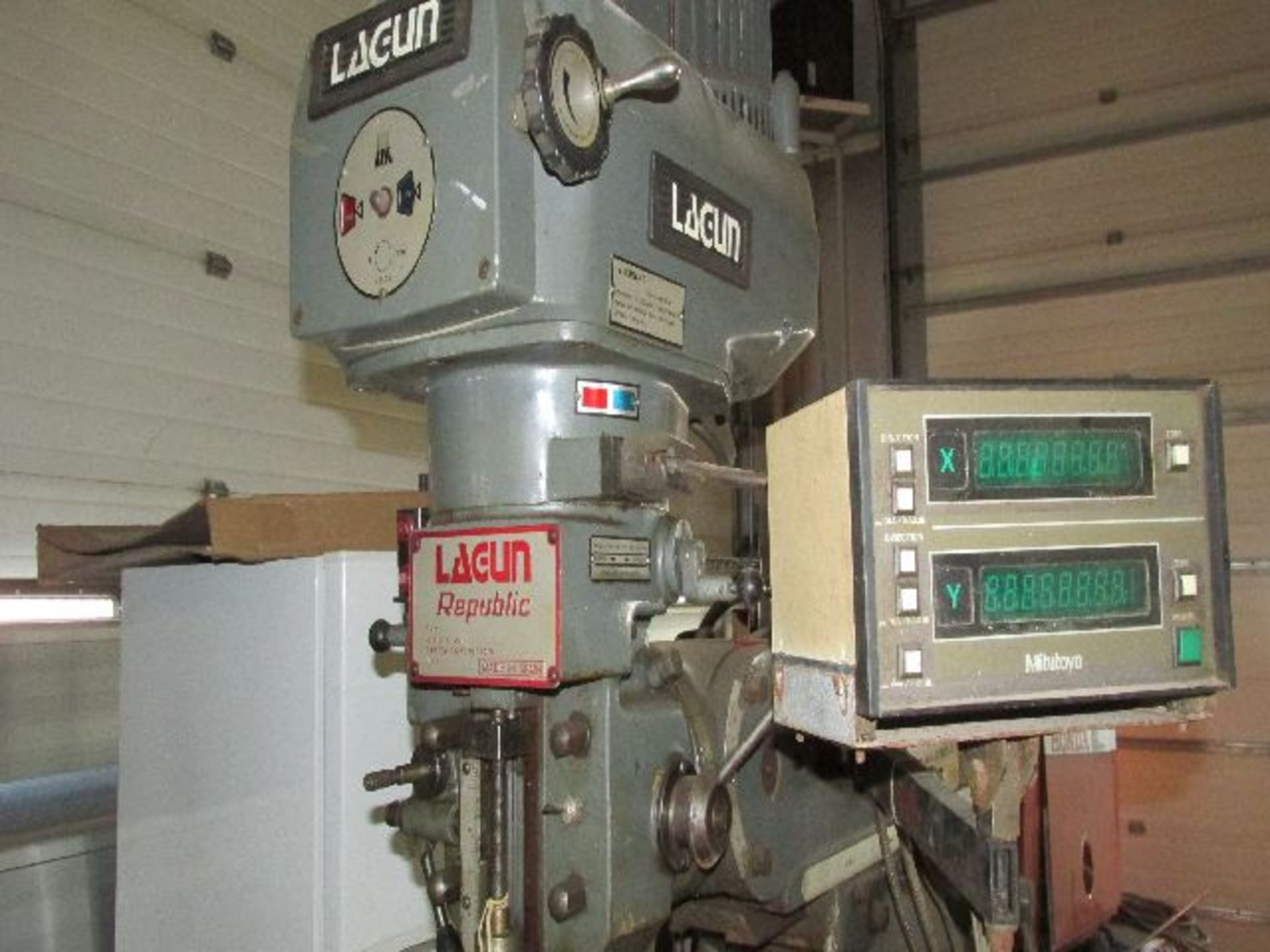 Lagun FTV-1 boring Mill, sn SE36539, 10" x 44" table, power feed, digital readout.  Location - - Image 5 of 5