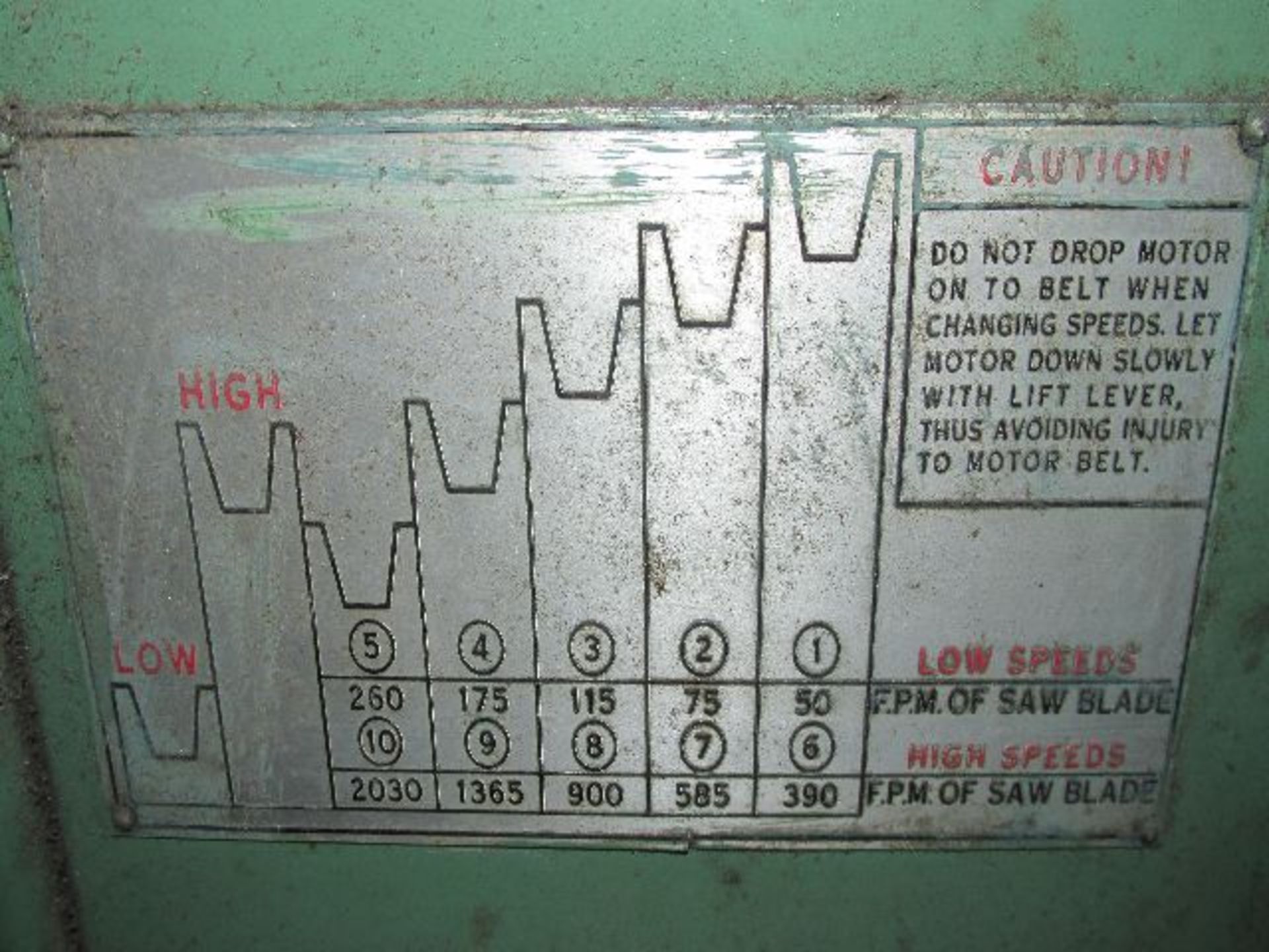 Grob vertical bandsaw,model NS-24, sn NA, 48" x 48" table, tilt, 10 sp., 50 RPMS - 2030, 240 - Image 4 of 7