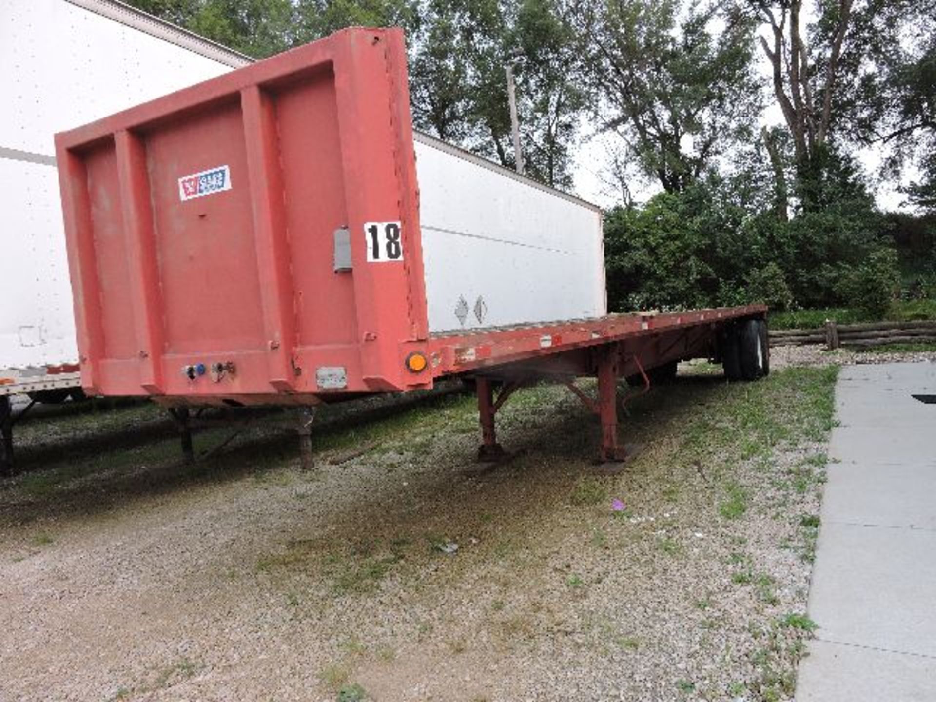 1981 Fruehauf 42' Flatbed, vin 4PO4224BF096301.