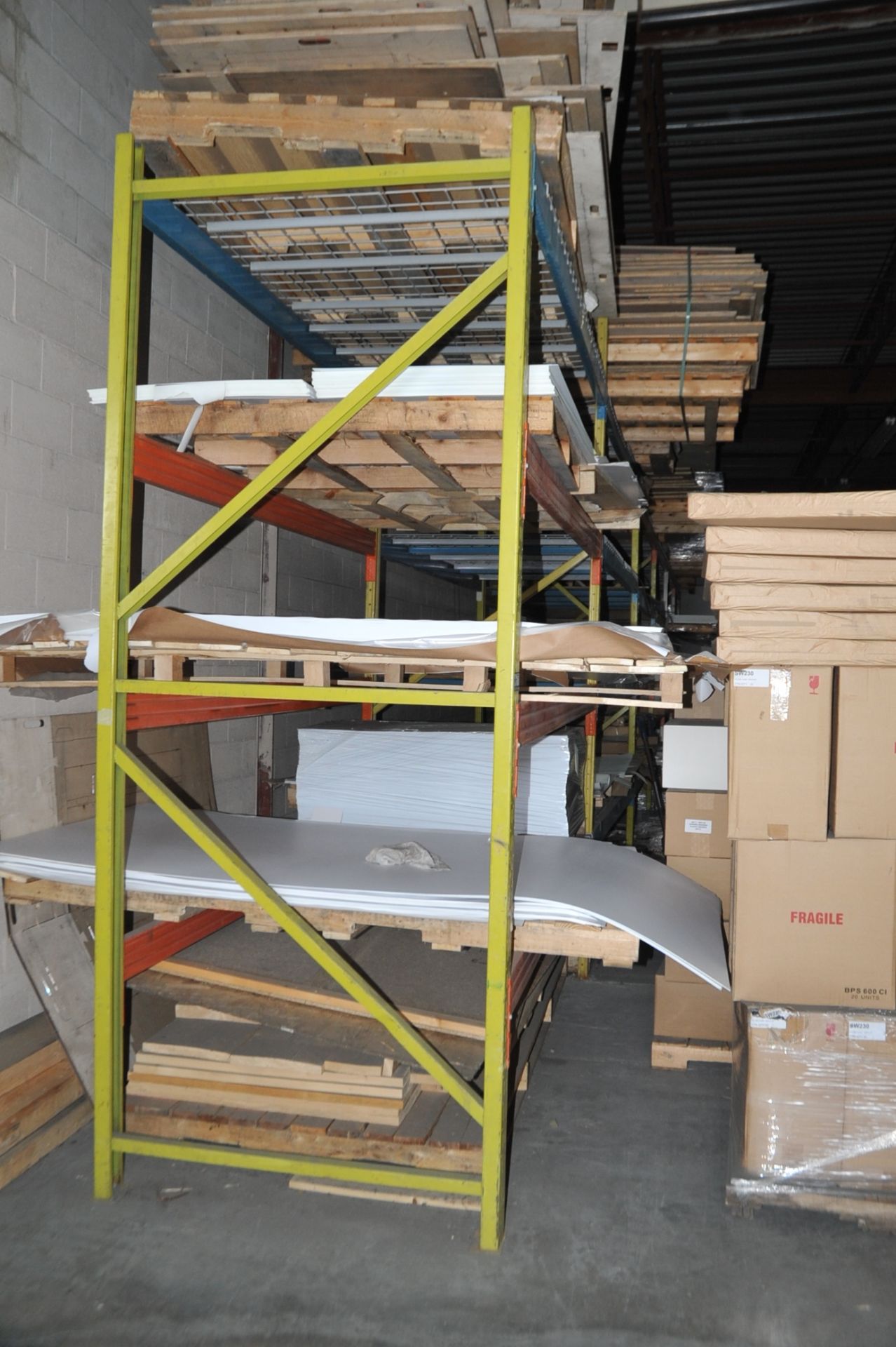 (8) Sections of 48" x 110" x 10' High  Pallet Rackings; c/w (54) Crossbeams, (31) Mesh Decks