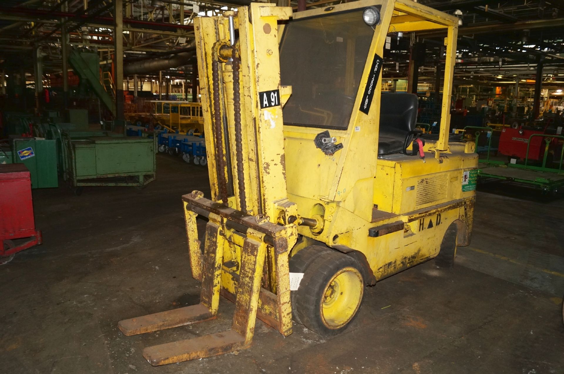 Caterpillar 12,000 Lb. Capacity Forklift Truck ; Two-Stage Mast, Note: Out of Service - Image 4 of 5