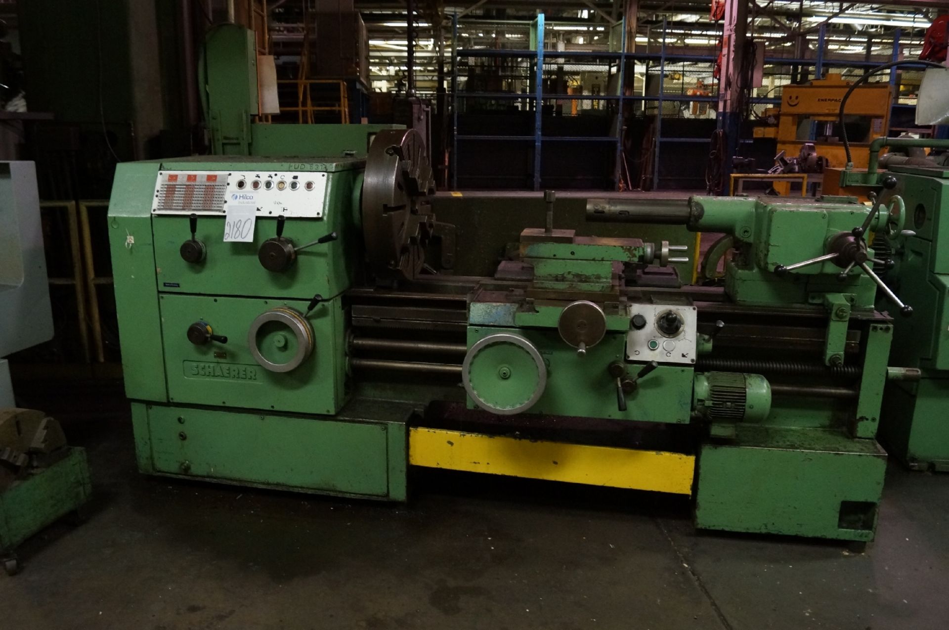 Schaerer Gap Bed Engine Lathe ; Serial Number: 82049 ; Swing over Bed 680 mm (26 3/4") / Swing