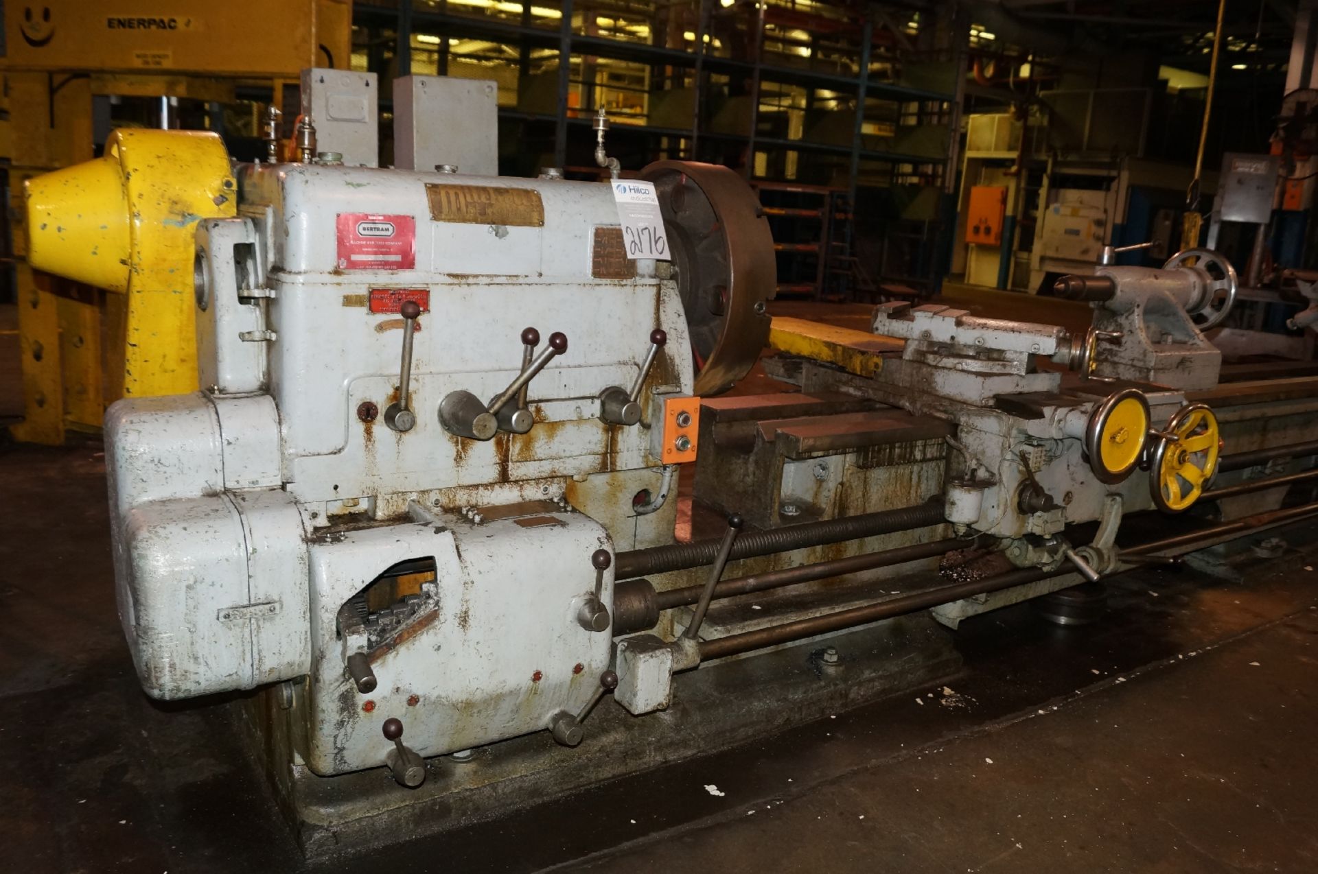 Mitchell Engine Lathe ; Swing Approx. 28" x Centers Approx.192"; Hole Through Spindle 4 1/8"