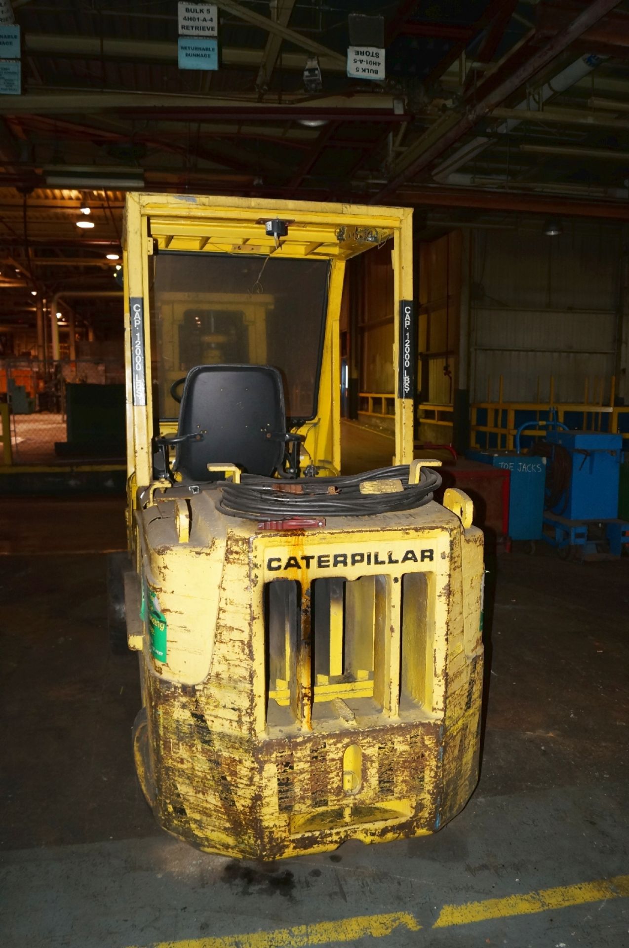 Caterpillar 12,000 Lb. Capacity Forklift Truck ; Two-Stage Mast, Note: Out of Service - Image 3 of 5
