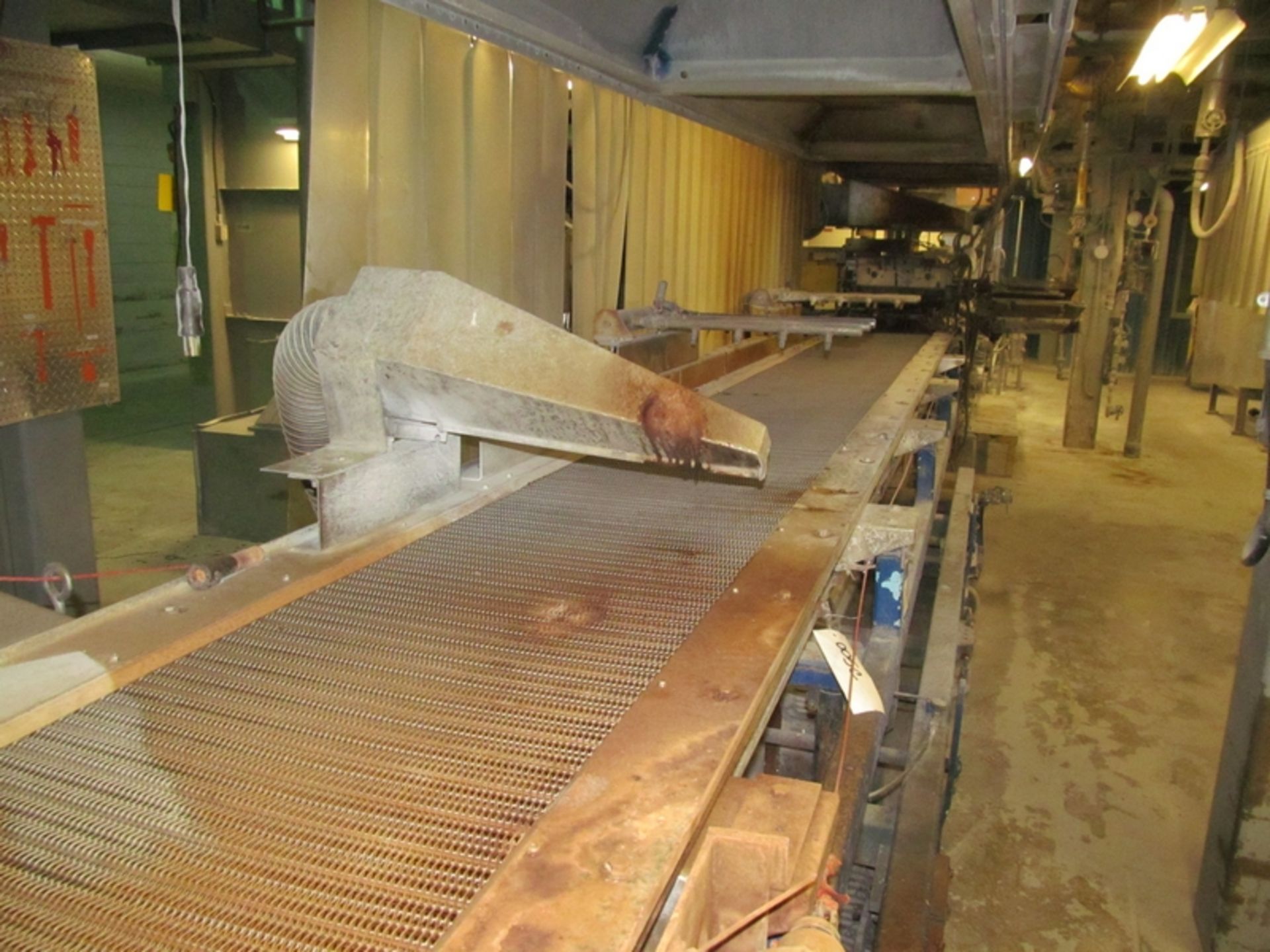 Design & Fabrication Wire Mesh Strand Cooling Belt Conveyor; 20" wide x 234" long with (6) spray - Image 3 of 4