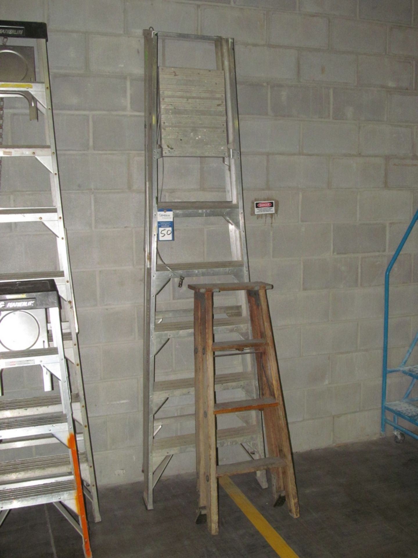 Step Ladders; (1) 6' Aluminum Platform & (1) 4' Wood