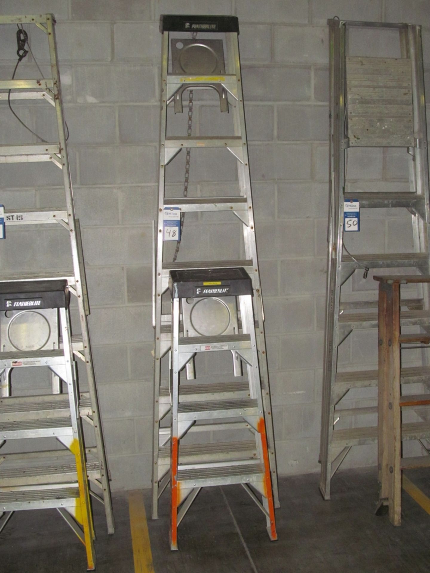 Featherlite Aluminum Step Ladders; (1) 8' & (1) 4'