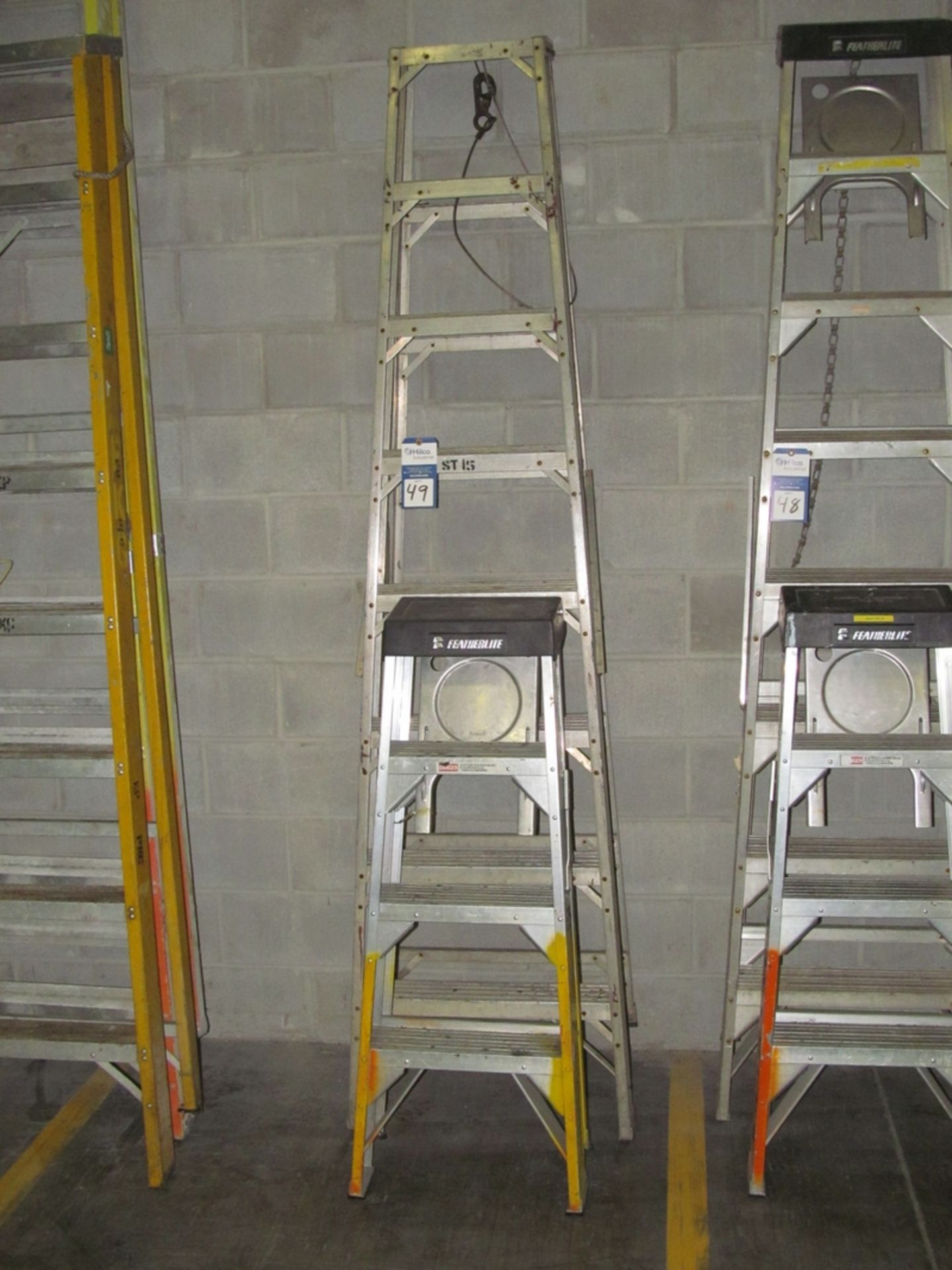 Aluminum Step Ladders; (1) 8' & (1) 4' Featherlite