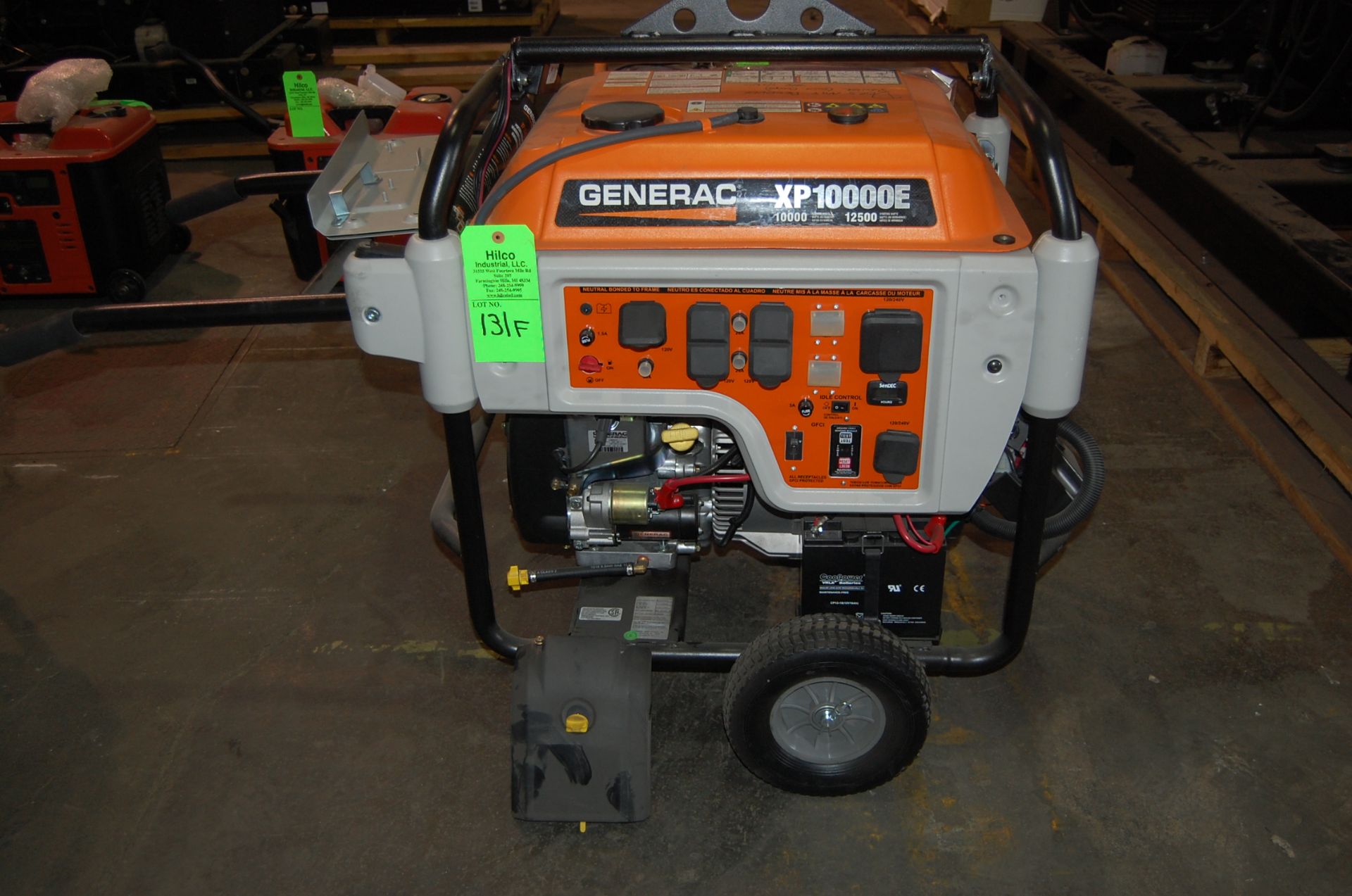 Generac Series XP10000E Model 5932-1 10,000-Watt Portable Gas Generator; Serial Number: 7172983;