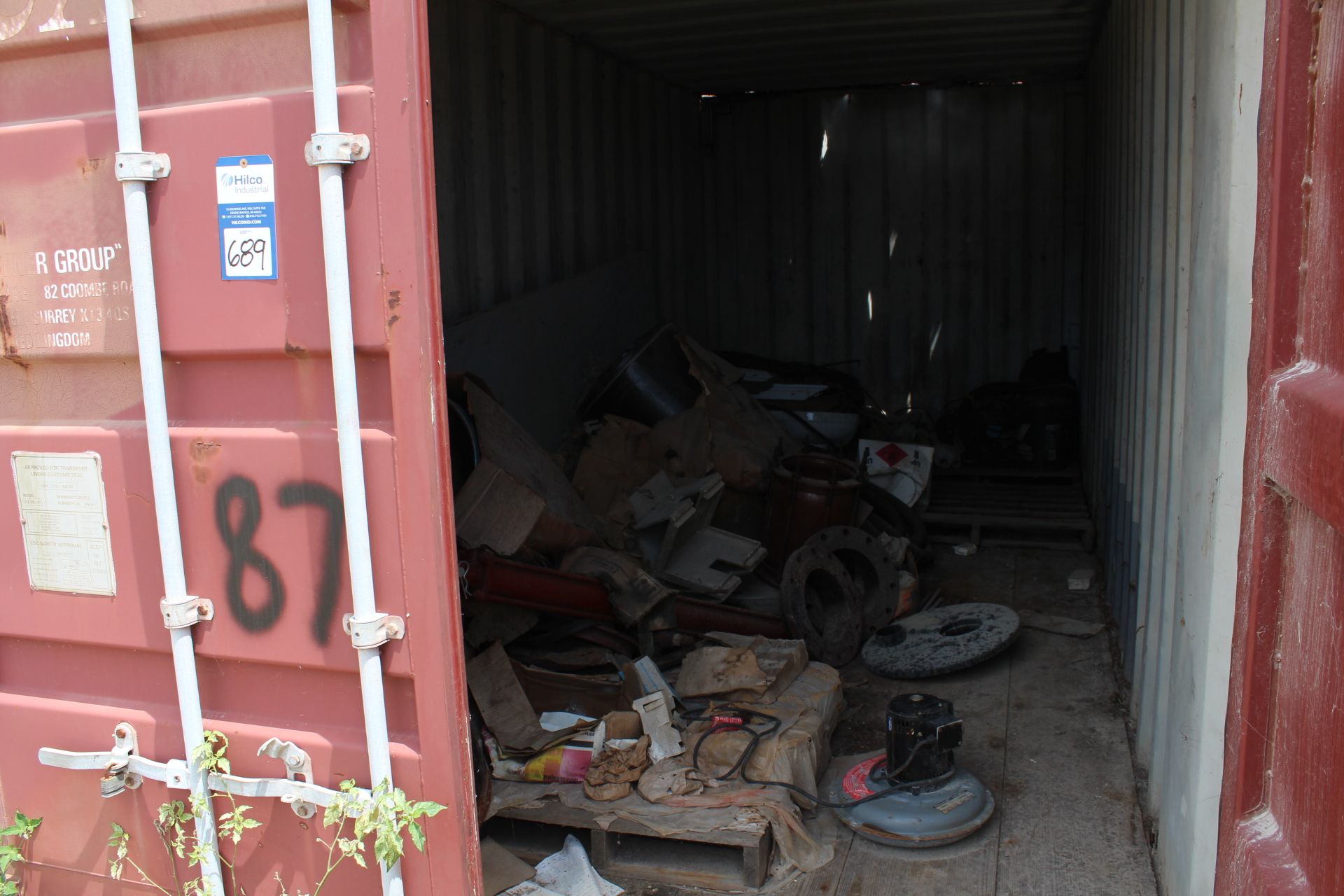 Container Of Miscellaneous Parts ; Container # 87