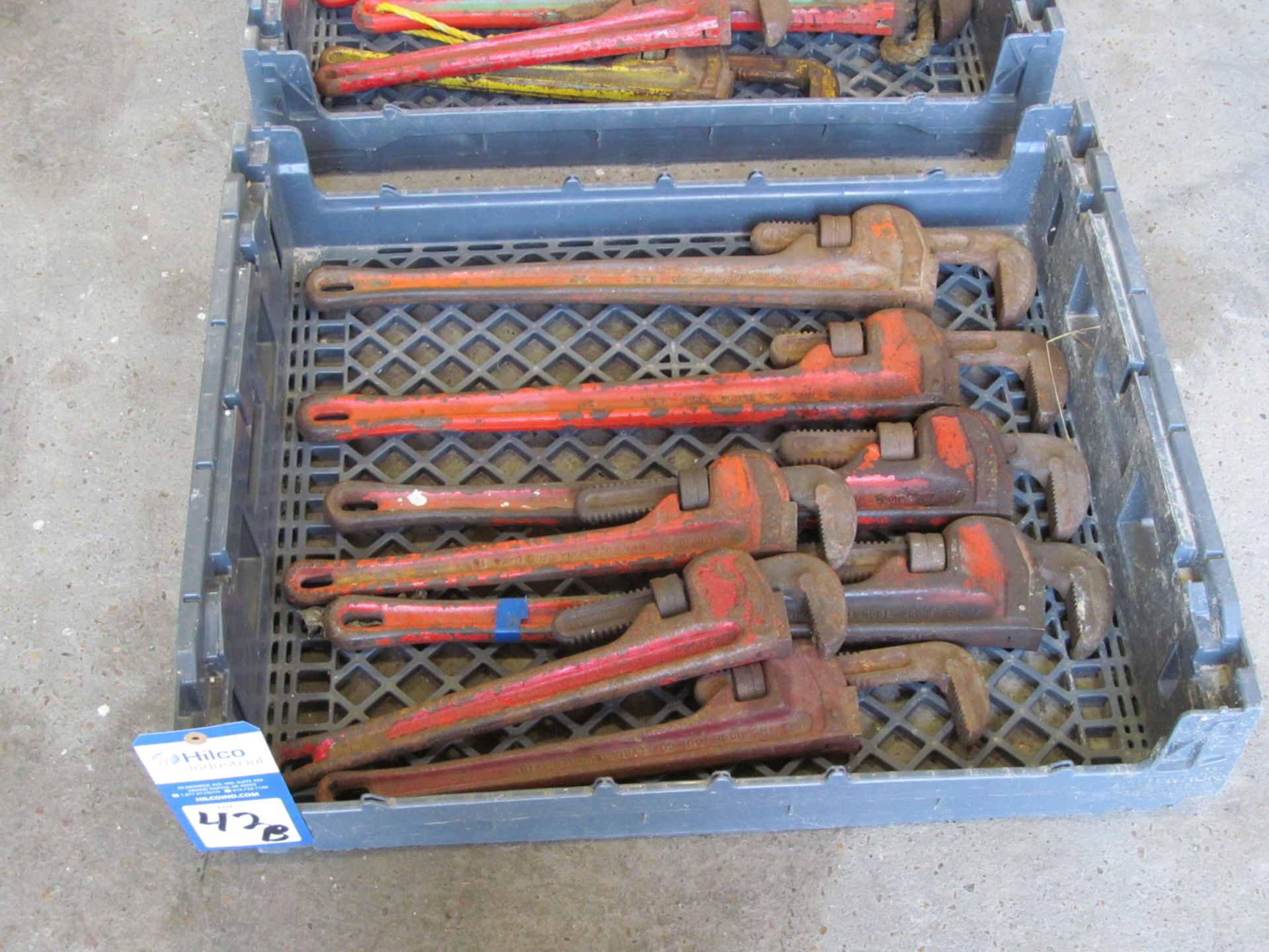 Pipe Wrenches; (4) 24"; (3) 18"