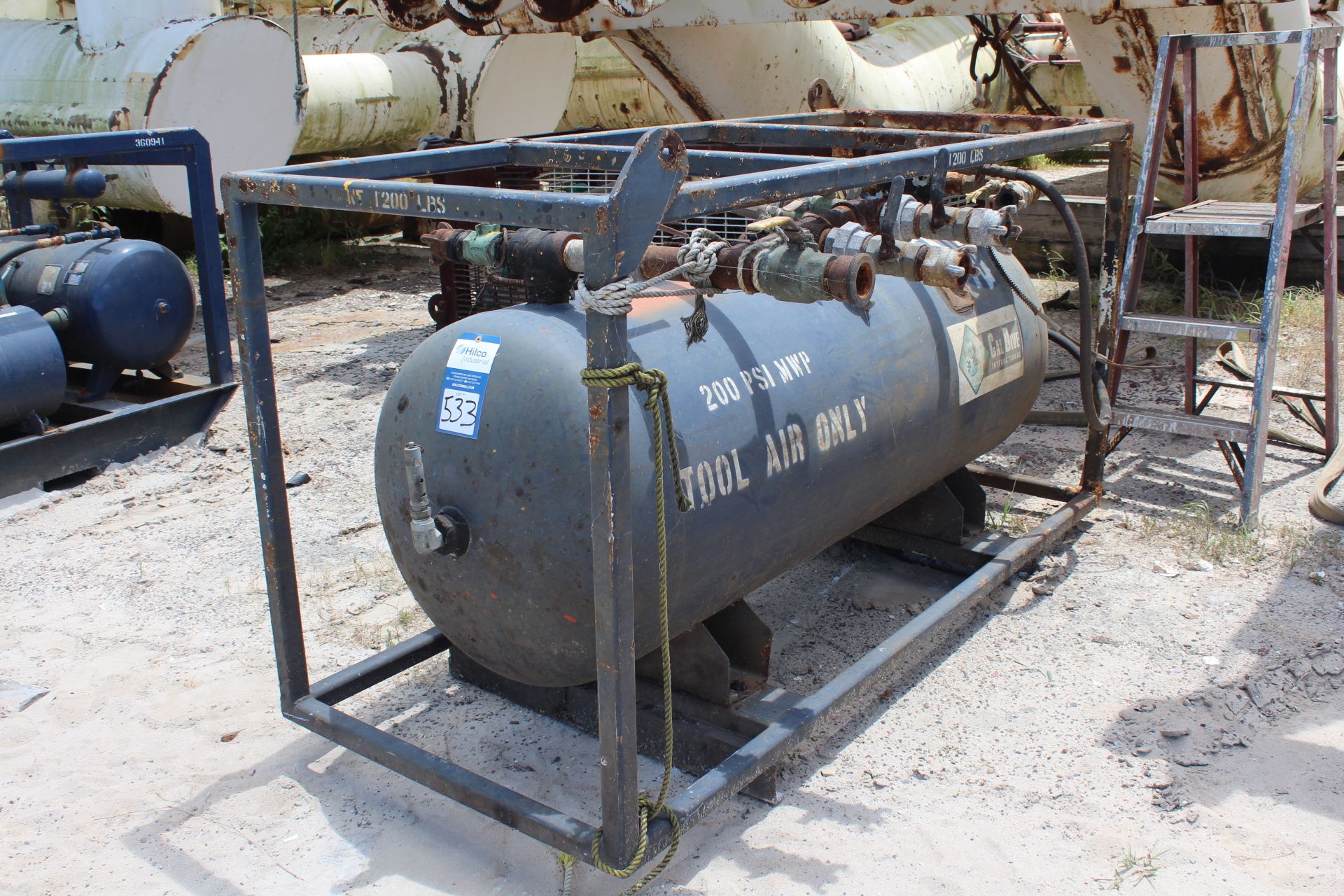 Compressed  Air Receiver Tank; w/ Lift Cage, 200 PSI MWP; #VTTA14
