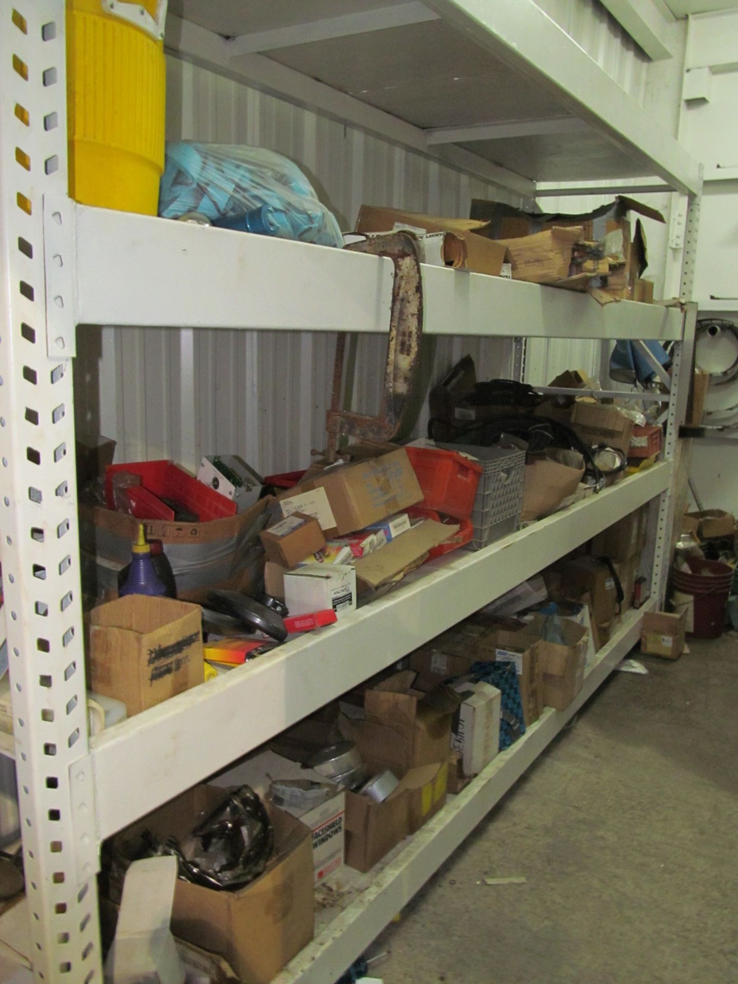 Lot Consisting Of Contents Of Room ; Including; Welder Parts, Welding Rod, Abrasives, Gloves & Other