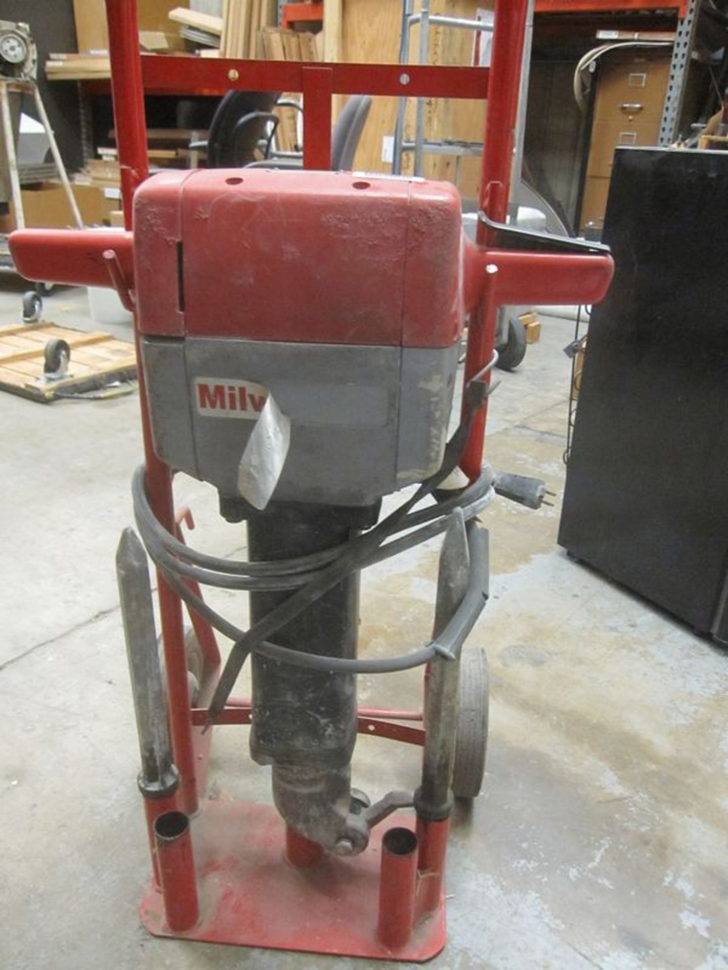 Milwaukee Model 5338  Electric Jack Hammer , Serial Number: 8051782 1400 BPM, 120 Voltw/ Cart ( - Image 4 of 4