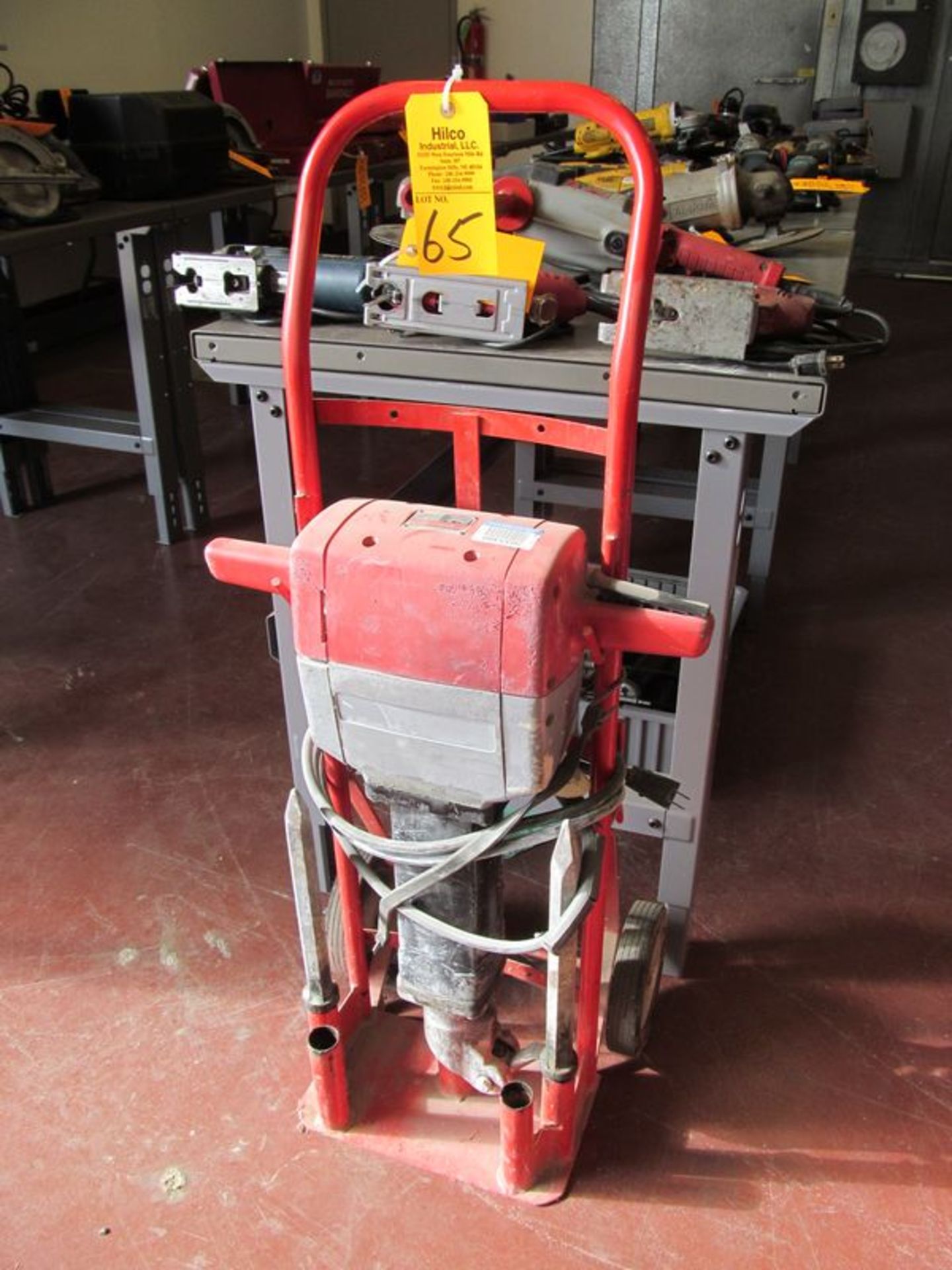 Milwaukee Model 5338  Electric Jack Hammer , Serial Number: 8051782 1400 BPM, 120 Voltw/ Cart (