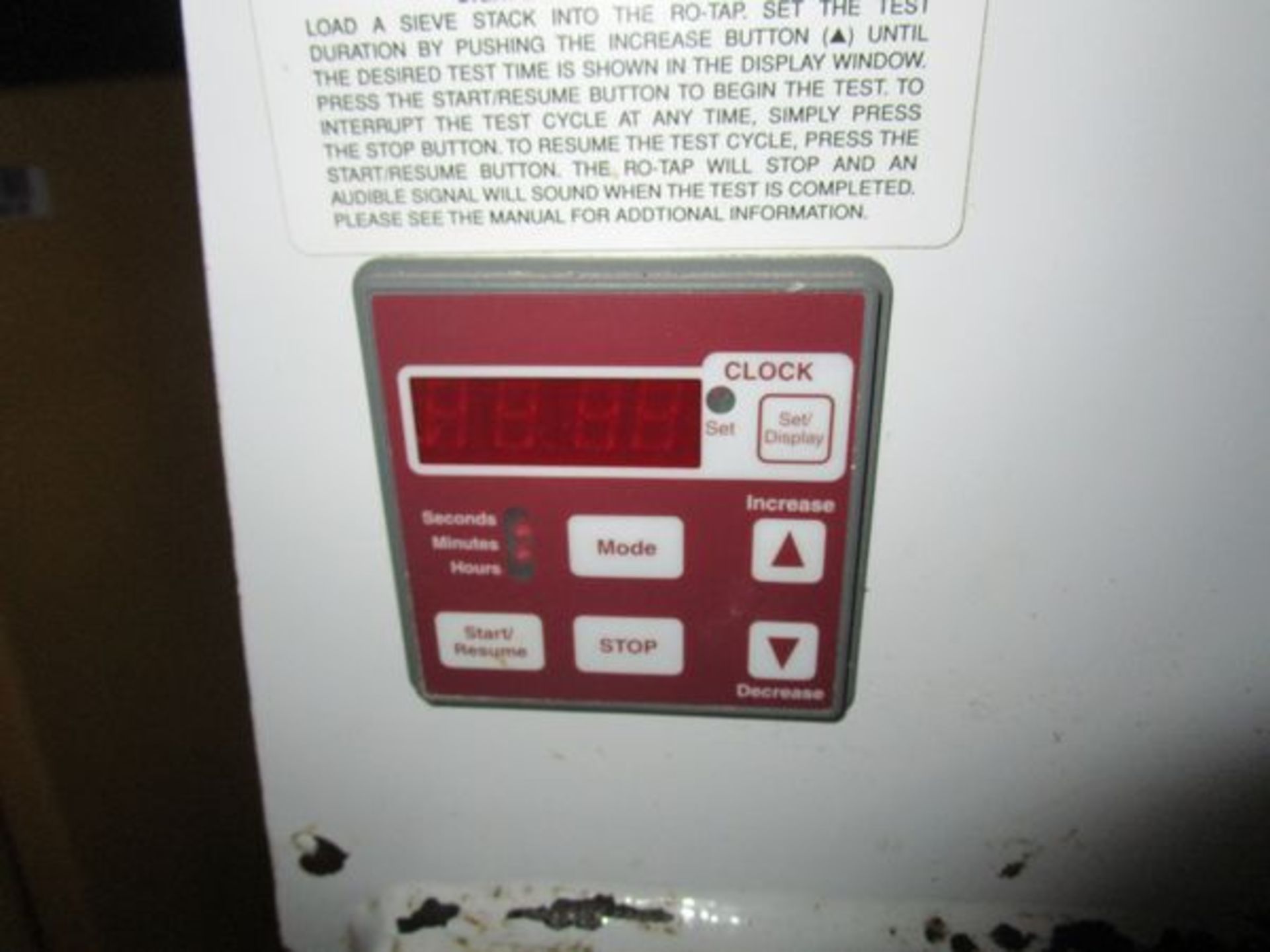 WS Tyler Model RX-29  Sieve Shaker , Serial Number: 10-2109  (2011)115V, 60Hz, 4.4Amps, (Sub - Image 3 of 3