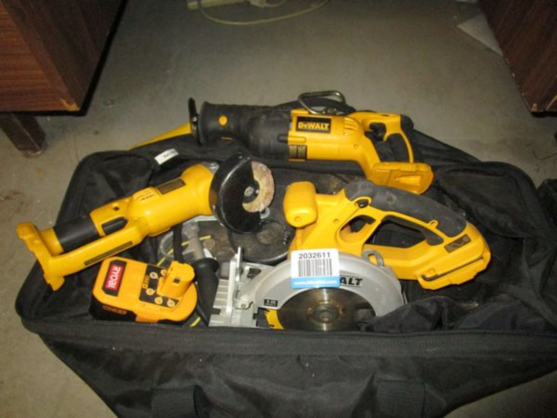 DeWalt Cordless Powered Hand Tools , to Include: (1) Reciprocating Saw(1) Disc Grinder(1) Circular - Image 2 of 4