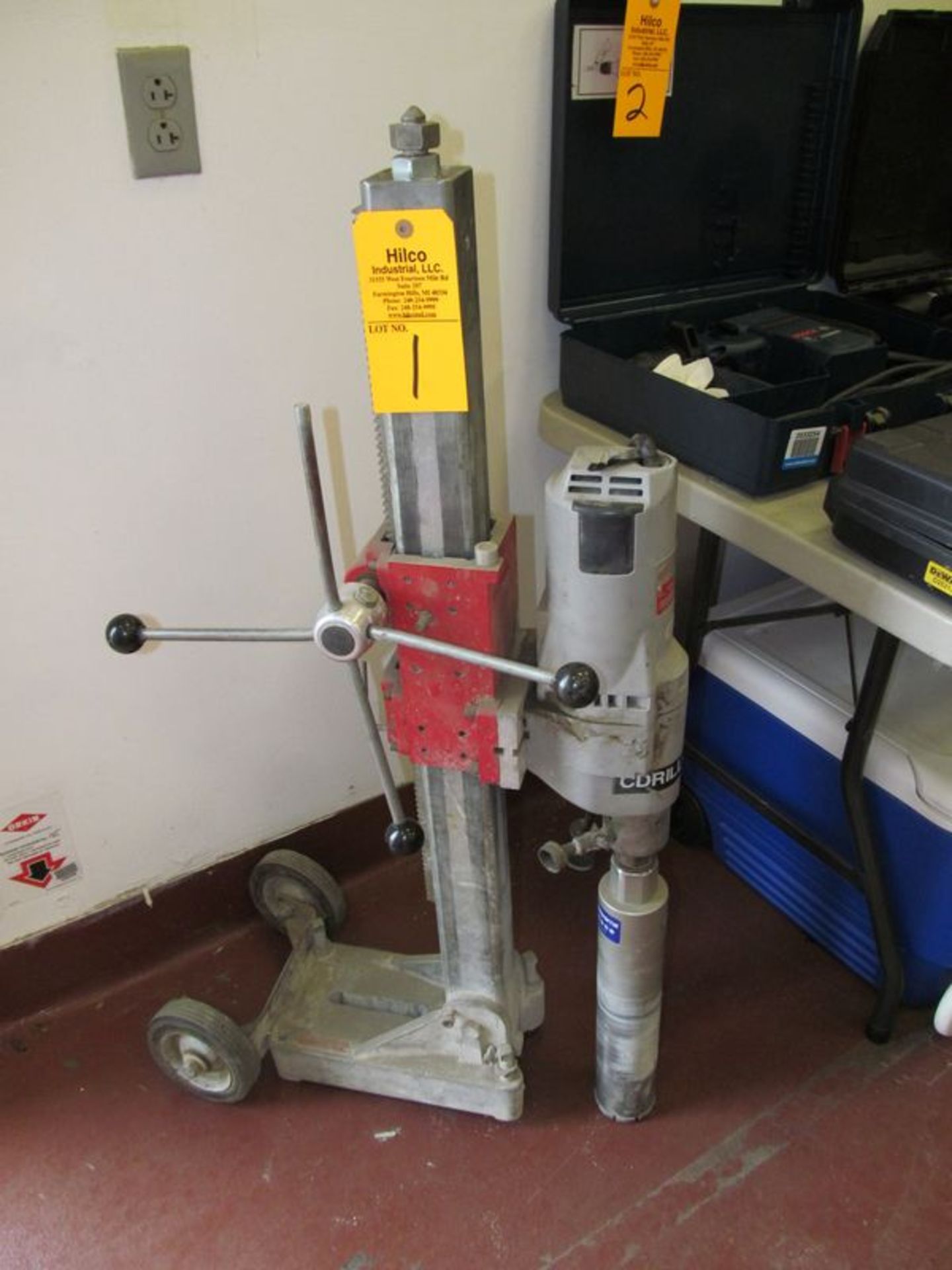 Milwaukee Cat # 4094 2" - 10" Dymodrill Core Drill , w/ Stand120 Volt