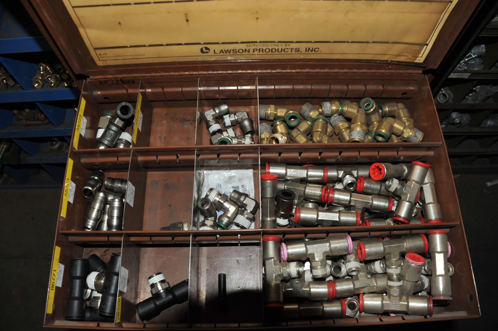Lot of Pigeon Hole Cabinet; c/w Electrical Parts - Image 5 of 7