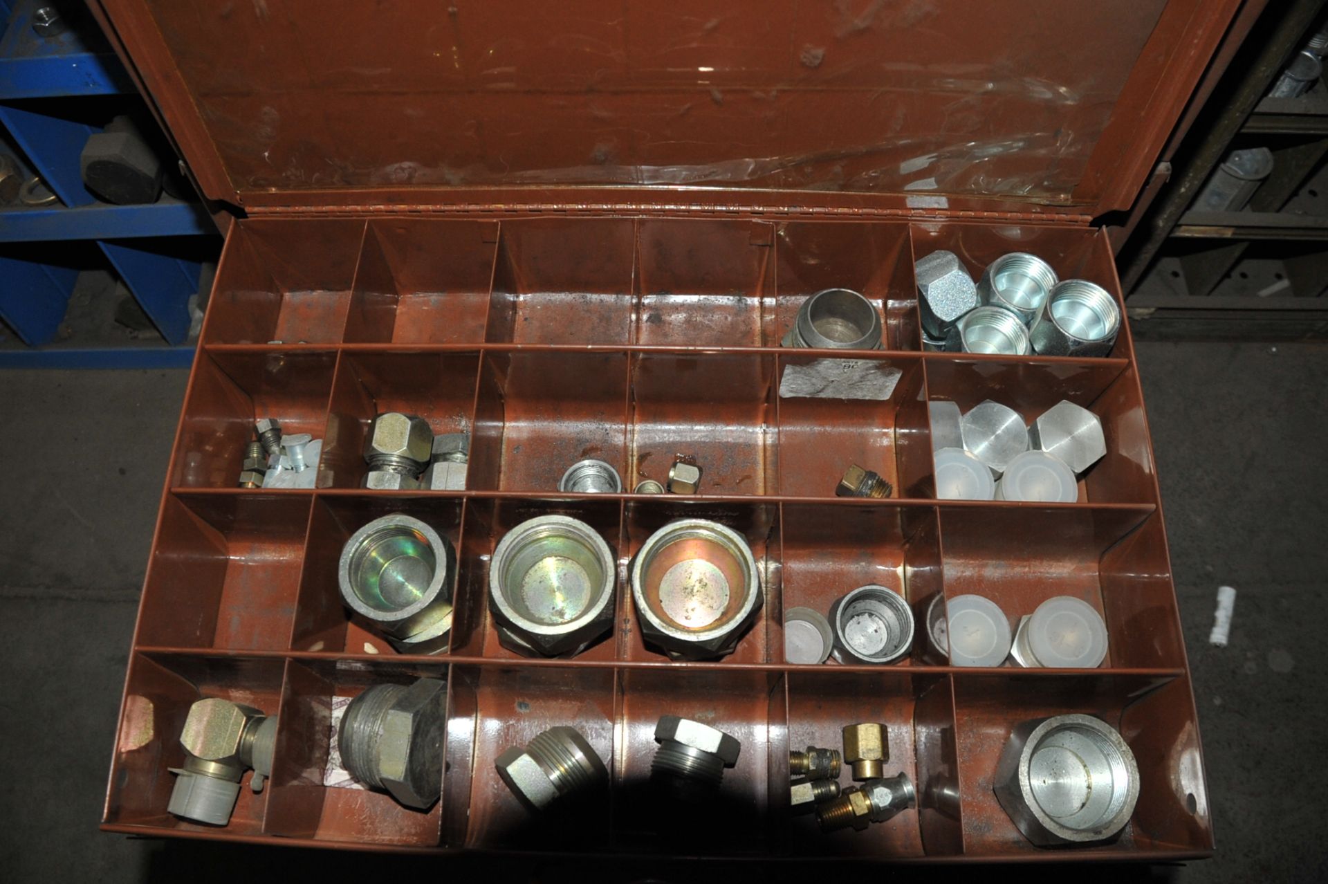 Lot of Pigeon Hole Cabinet; c/w Electrical Parts - Image 6 of 7