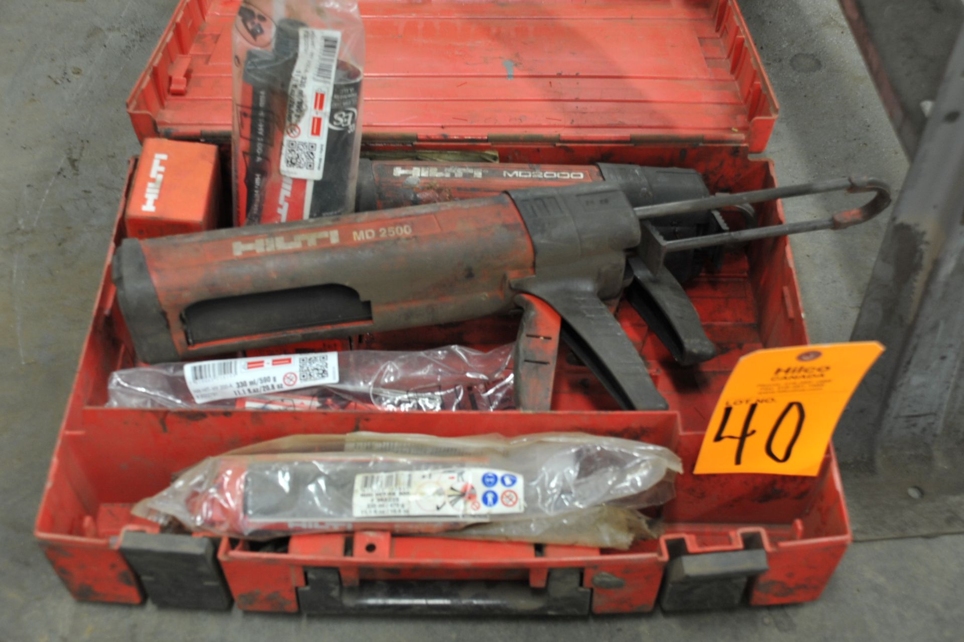 Lot of Hilti MD2500/2000 Applicator Guns w/ Case