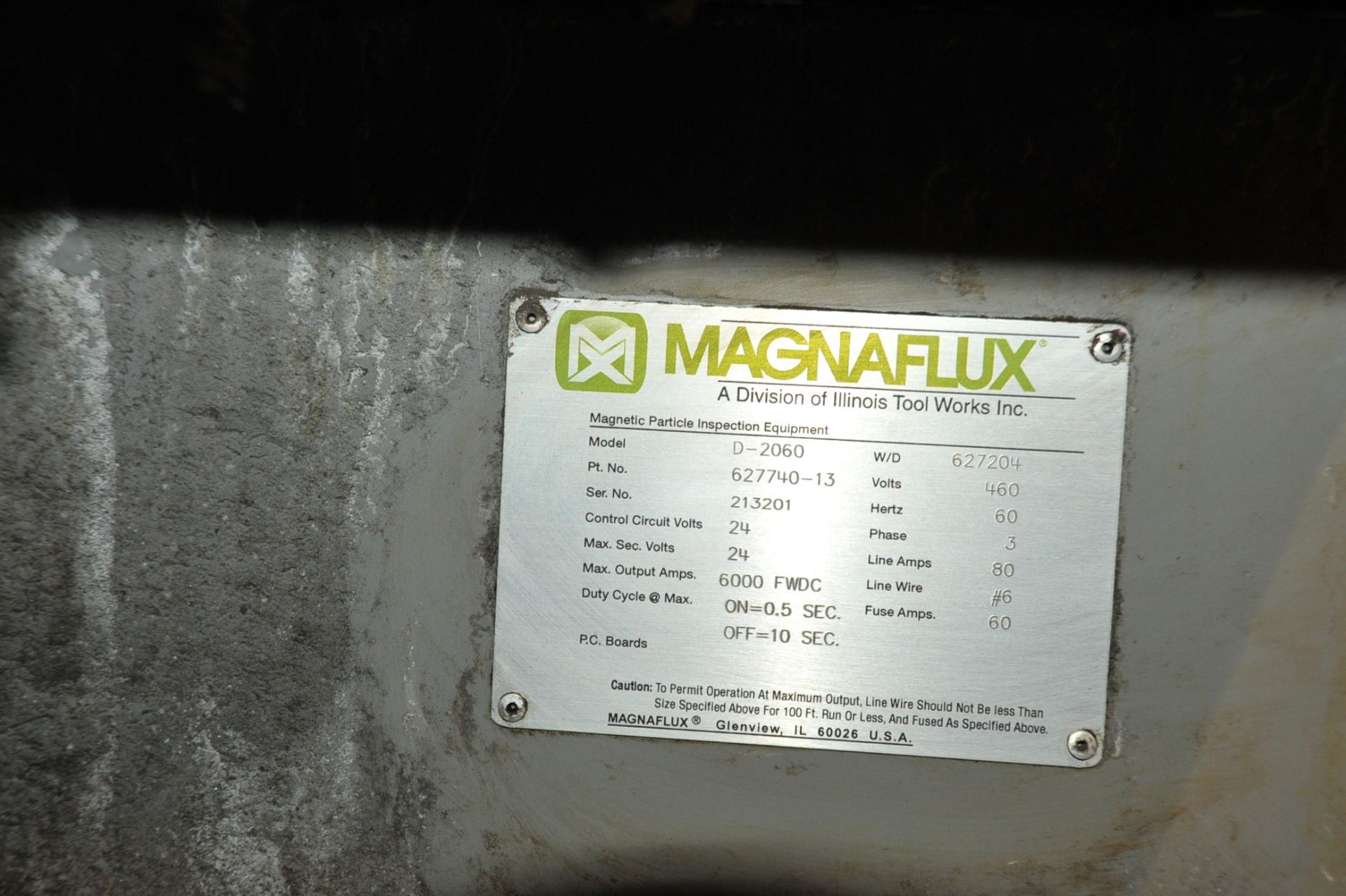 Magnaflux Model D-2060 Magnetic  Particle Inspection Machine - Image 2 of 3