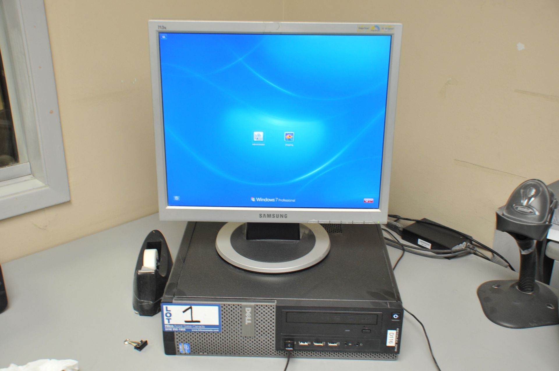Dell Model Optiplex 7010 Core I5 Computer; with Samsung 13" Monitor