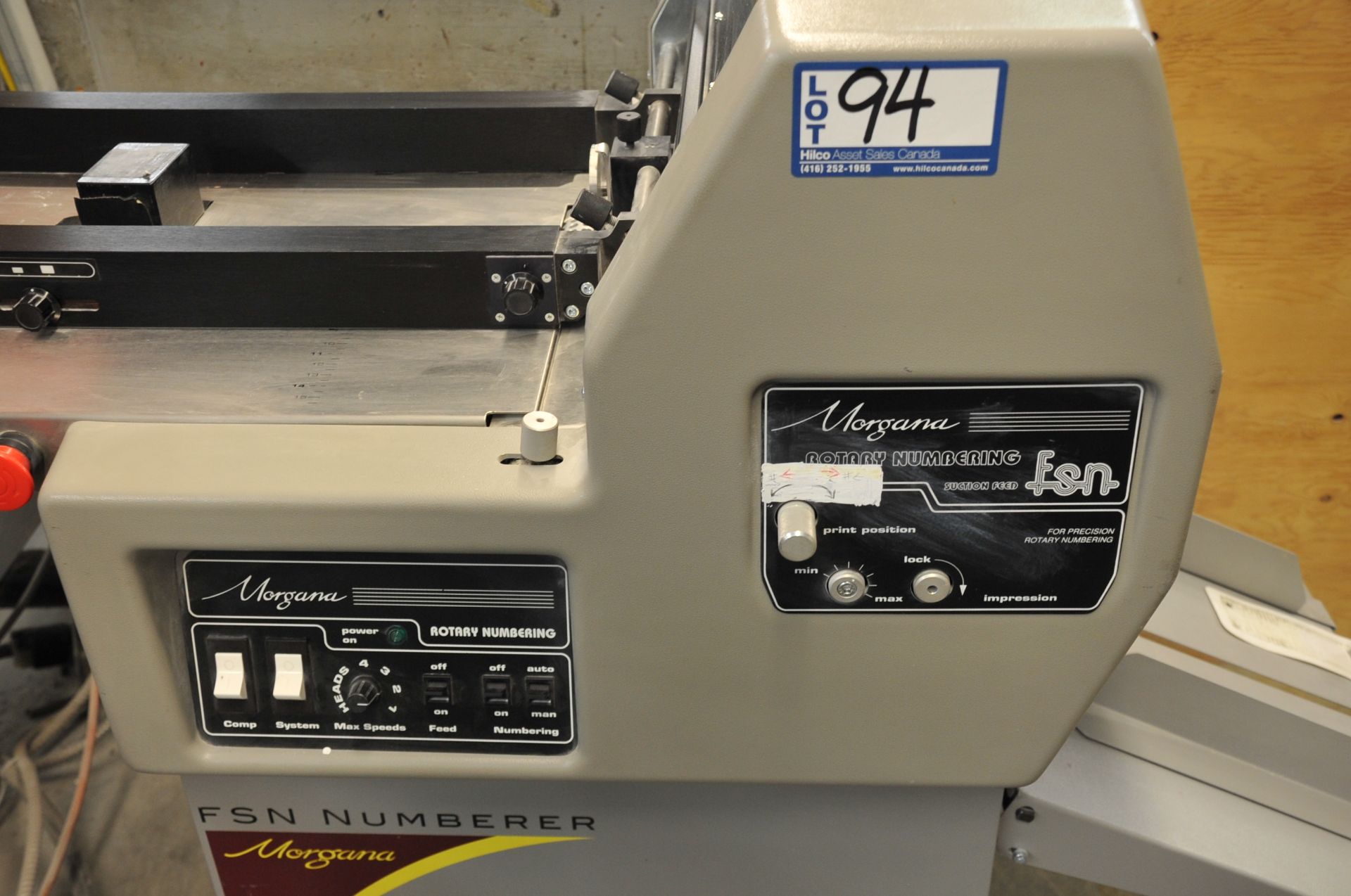 Morgana Model FSN65031 Suction Feed Rotary 230V Numbering Unit; Serial Number: 063980LGAM - Image 2 of 2