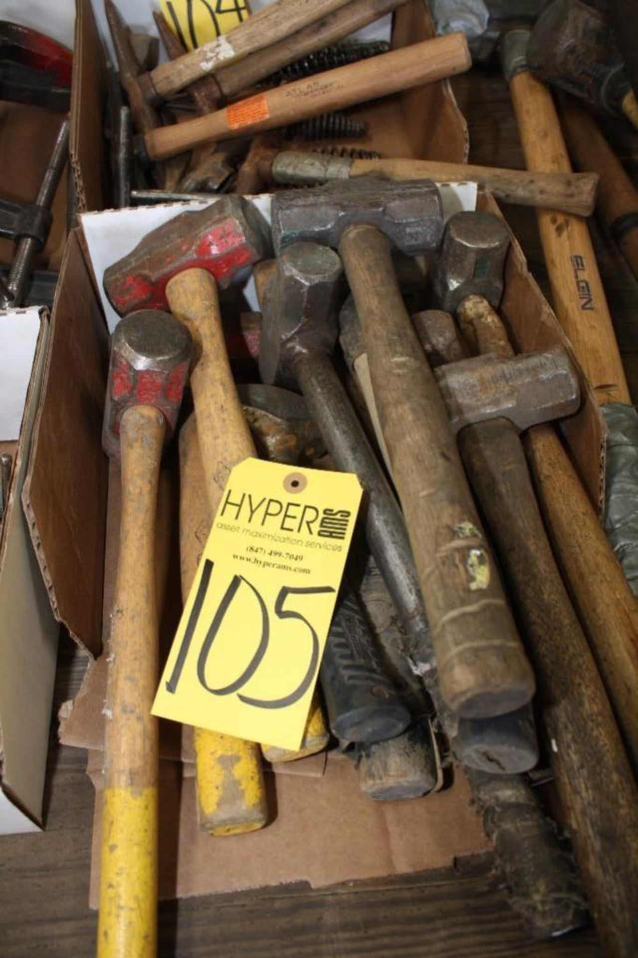 BOX OF SMALL SLEDGE HAMMERS
