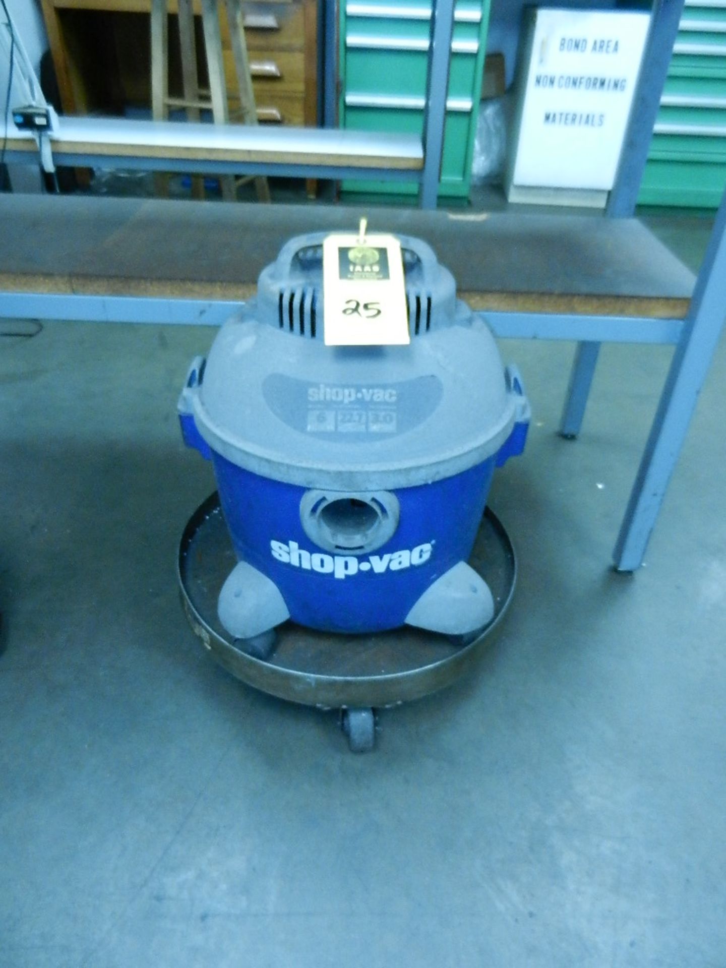 Lot: Shop-Vac 90M300 Vacuum (No Hose Attachment) & Barrel Dolly