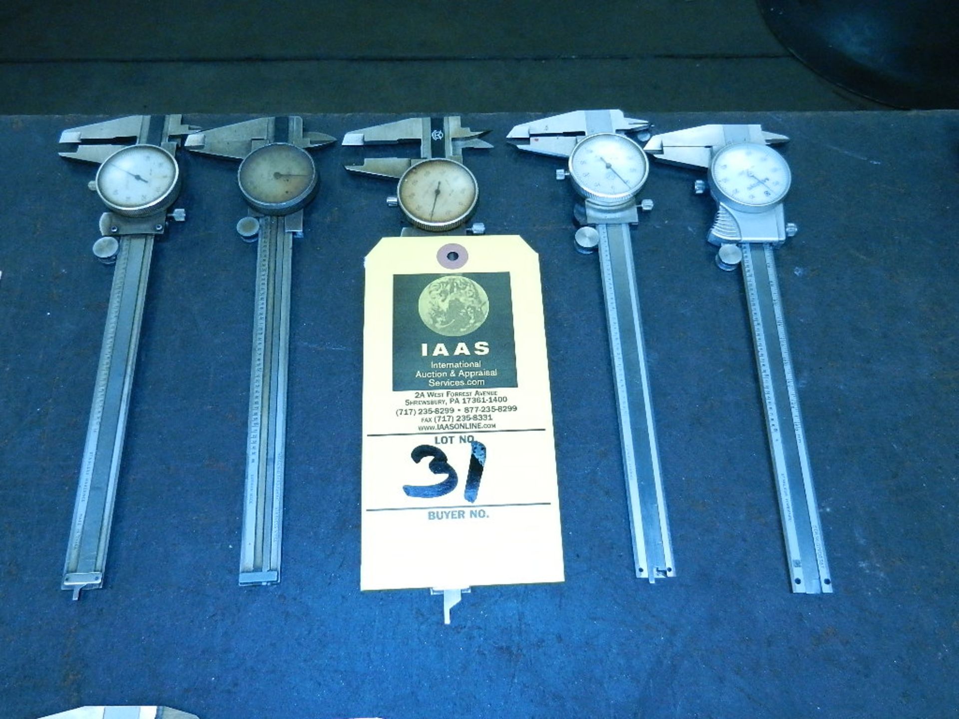 Lot: (5) 6" Calipers With Dial Indicators