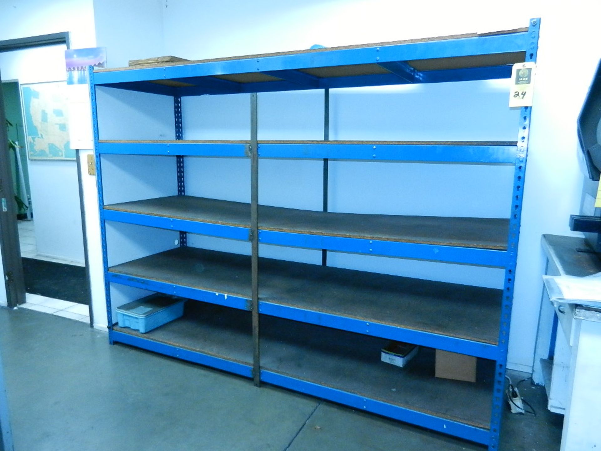 5-Shelf Clip-On Storage Rack 96"L X 72"H X 30"W With Wooden Shelves (Welded Bar Attached To Cross