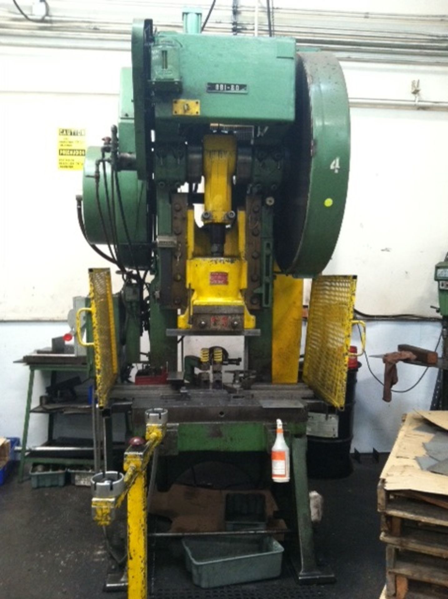 80 Ton Johnson Model 80 BG-AC PRESS (South Bend) Open Back Inclinable Press, Air Clutch, Shut