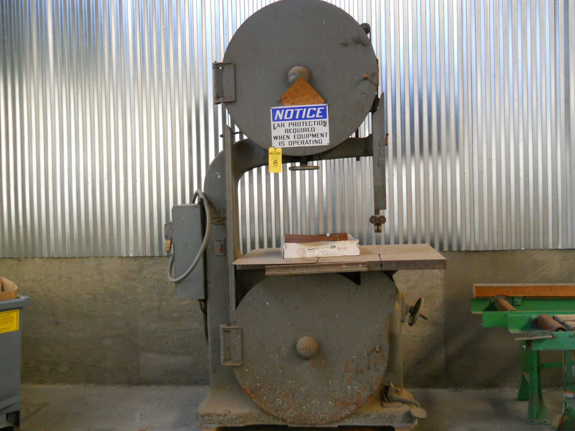 Lot (1)  Band Saw, Model 950, 20' 4" X 1" Blade, Manufacturer  J.A. Fay & Egan Co., 5 Hp 220/440