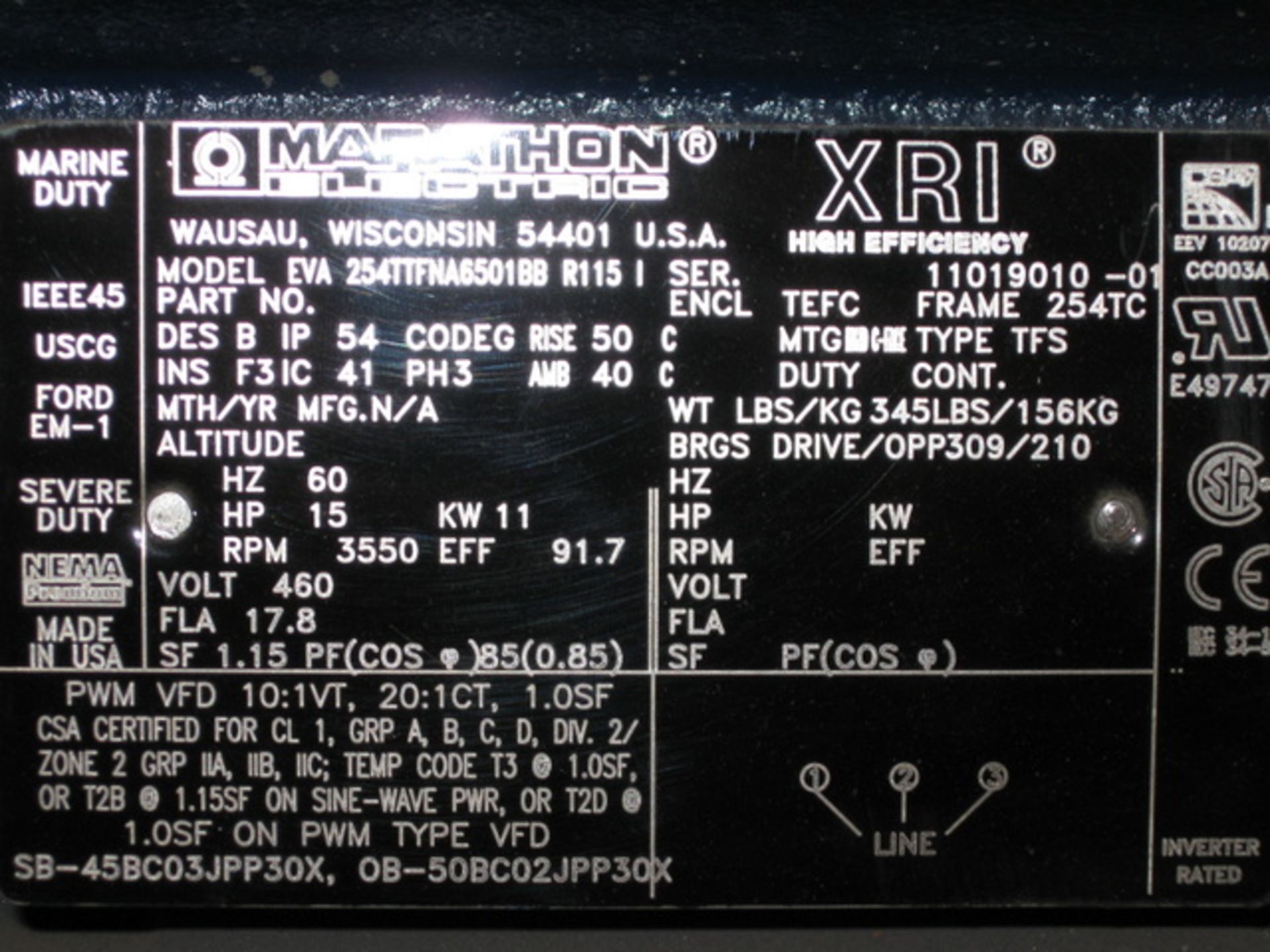 Lot (1) Pump - Motor Assembly, Ansimag, Code # K+436C05Ck22111 5.500, Model No. K436, Complete W/ - Image 3 of 5