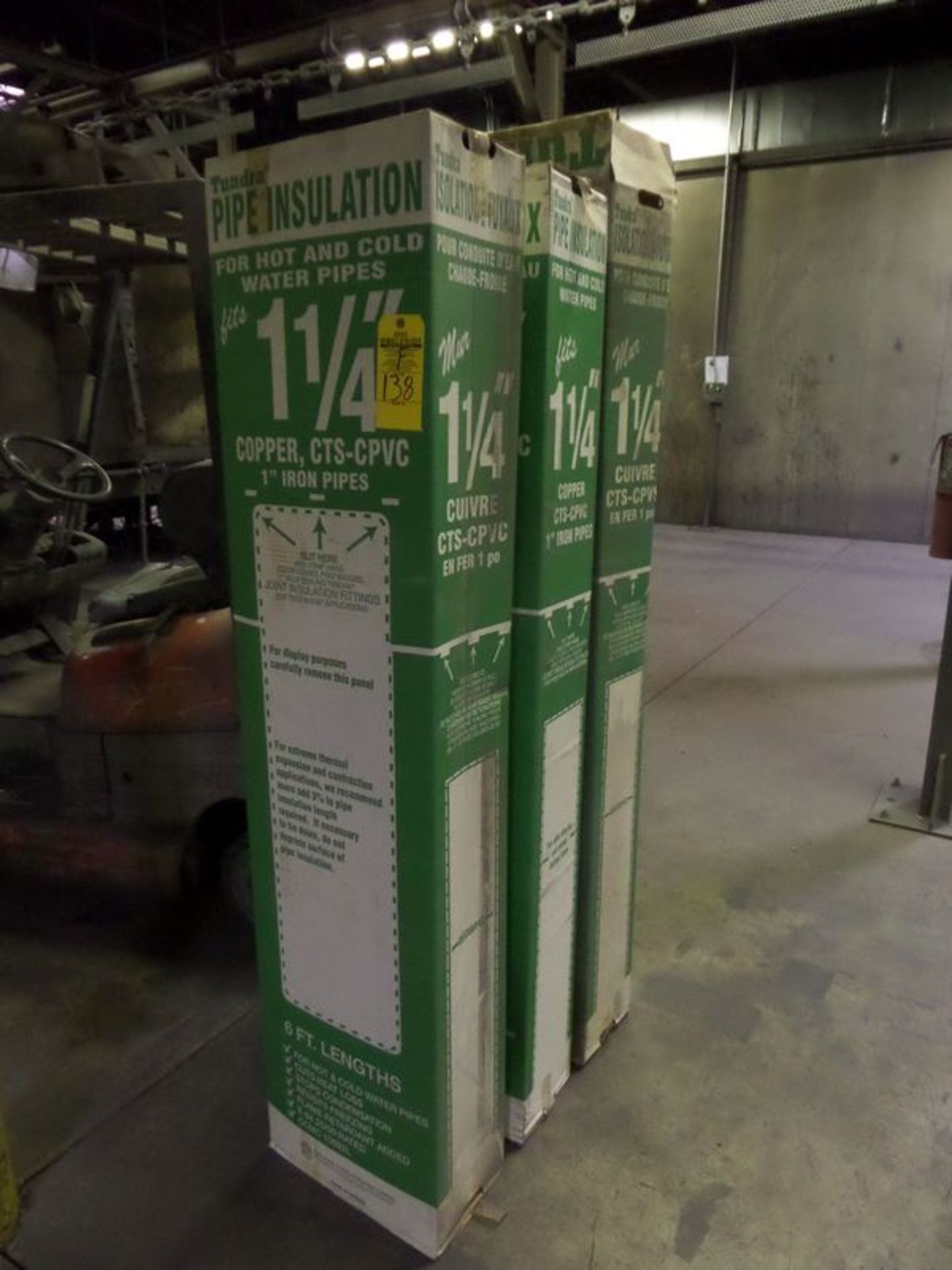 (3) BOXES OF 1 1/4" PIPE INSULATION