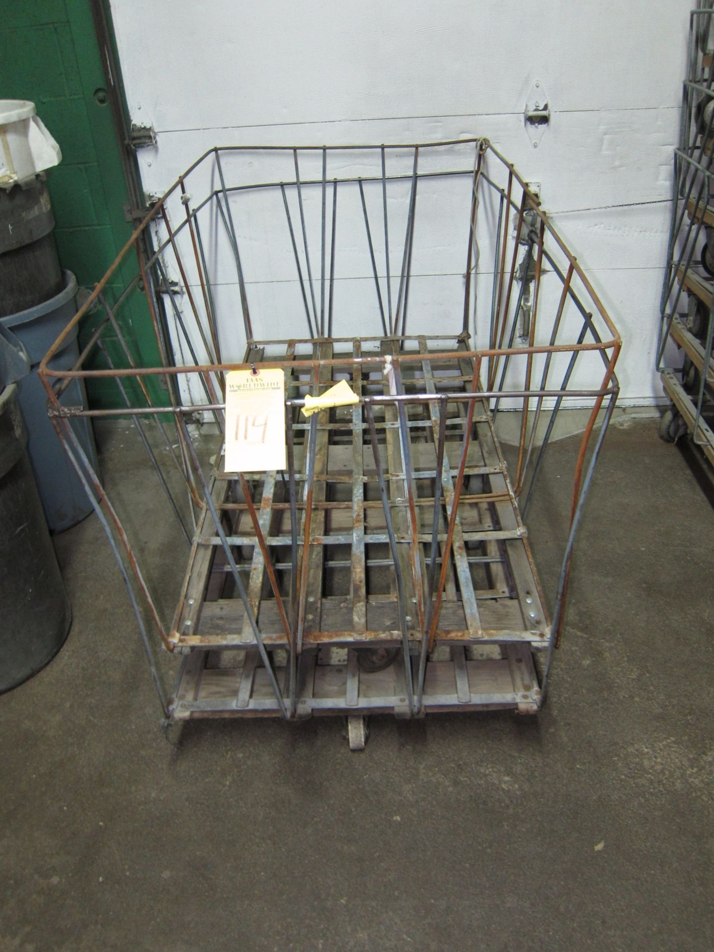 (2) 60" X 32" WIRE LAUNDRY CARTS
