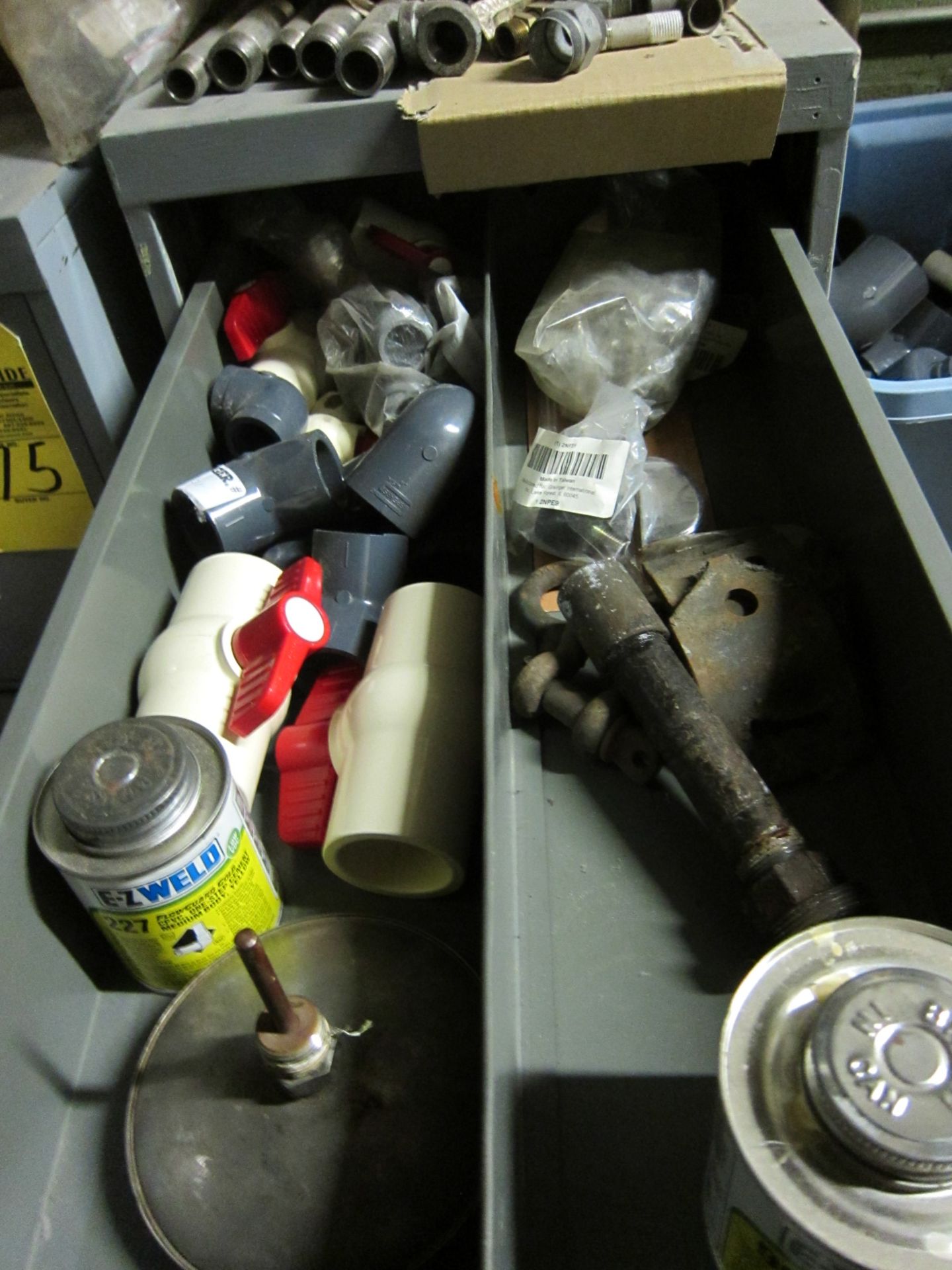 ASSORTED PLUMBING FITTINGS ( IN 4 CABINETS)