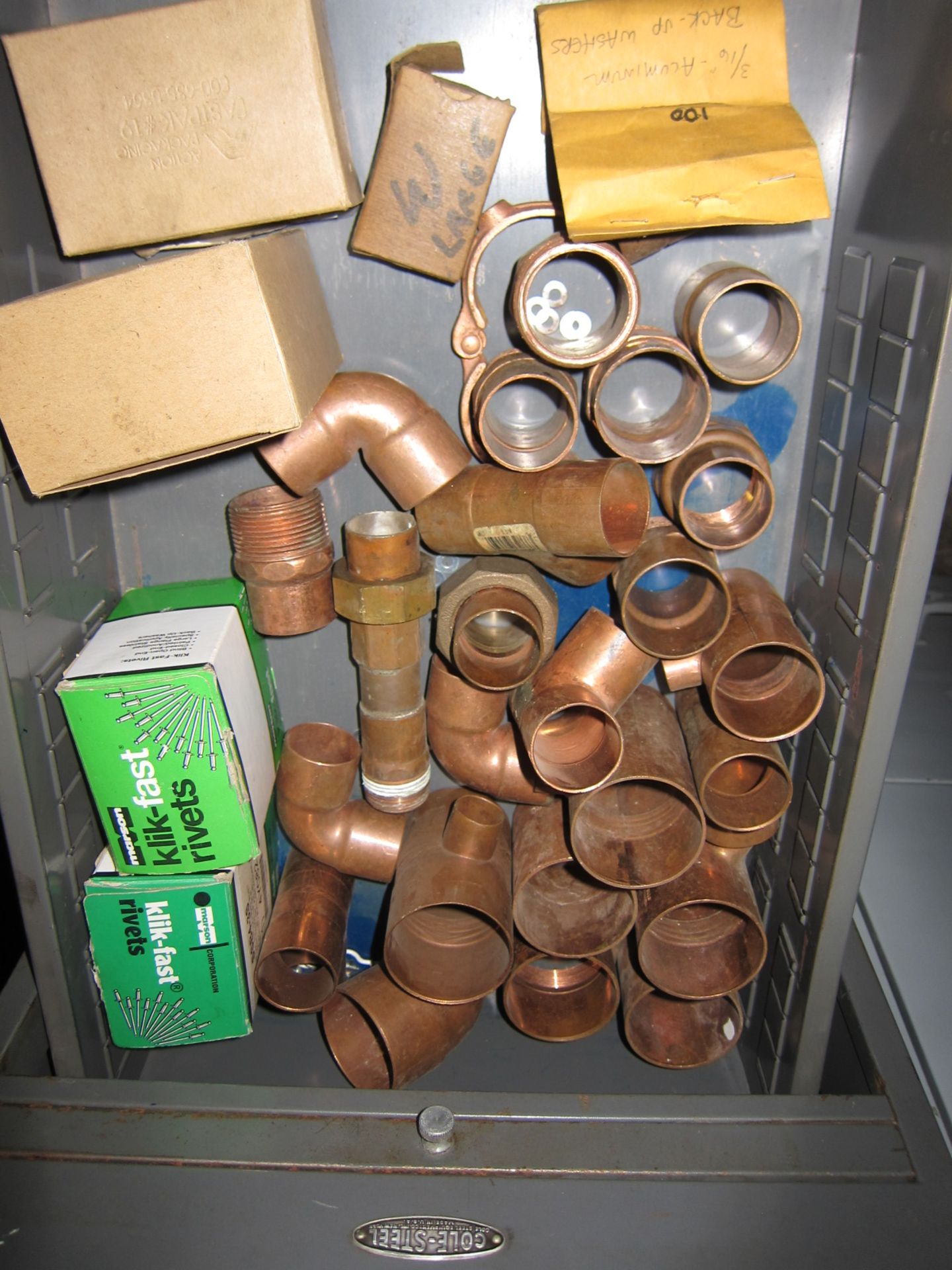 ASSORTED PLUMBING FITTINGS ( IN 4 CABINETS) - Image 11 of 16