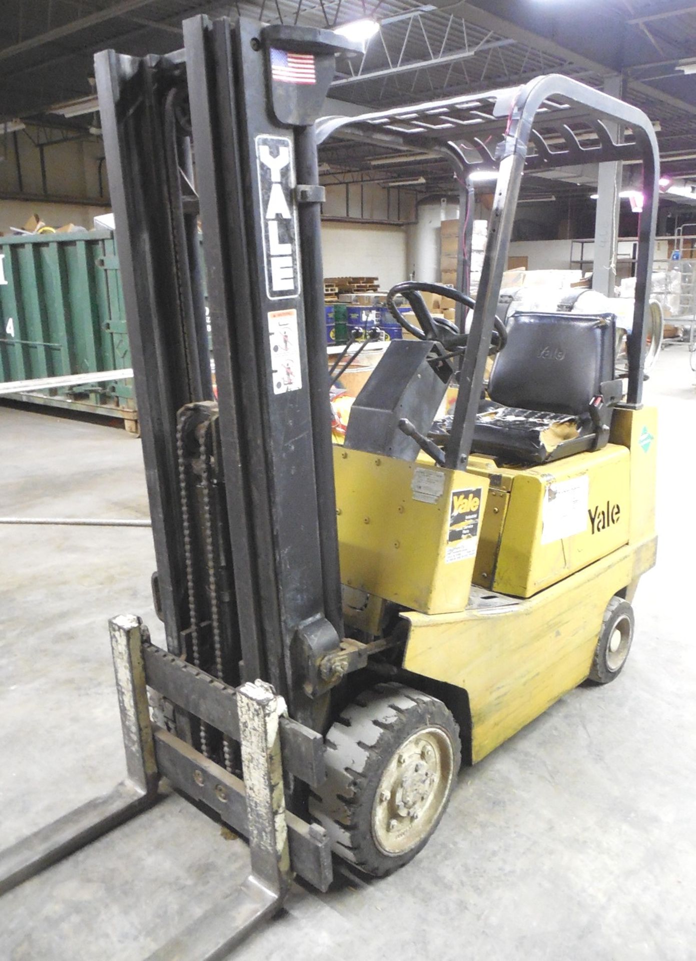 YALE 3000#  PROPANE FORKLIFT- 172" Max. Height, 42" Fork Length, Solid Tires