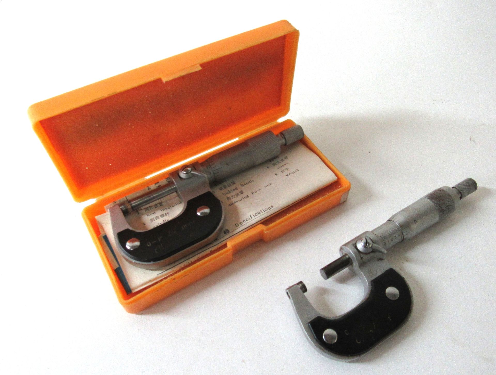 (2) 0-1" Carbide Tip Micrometers