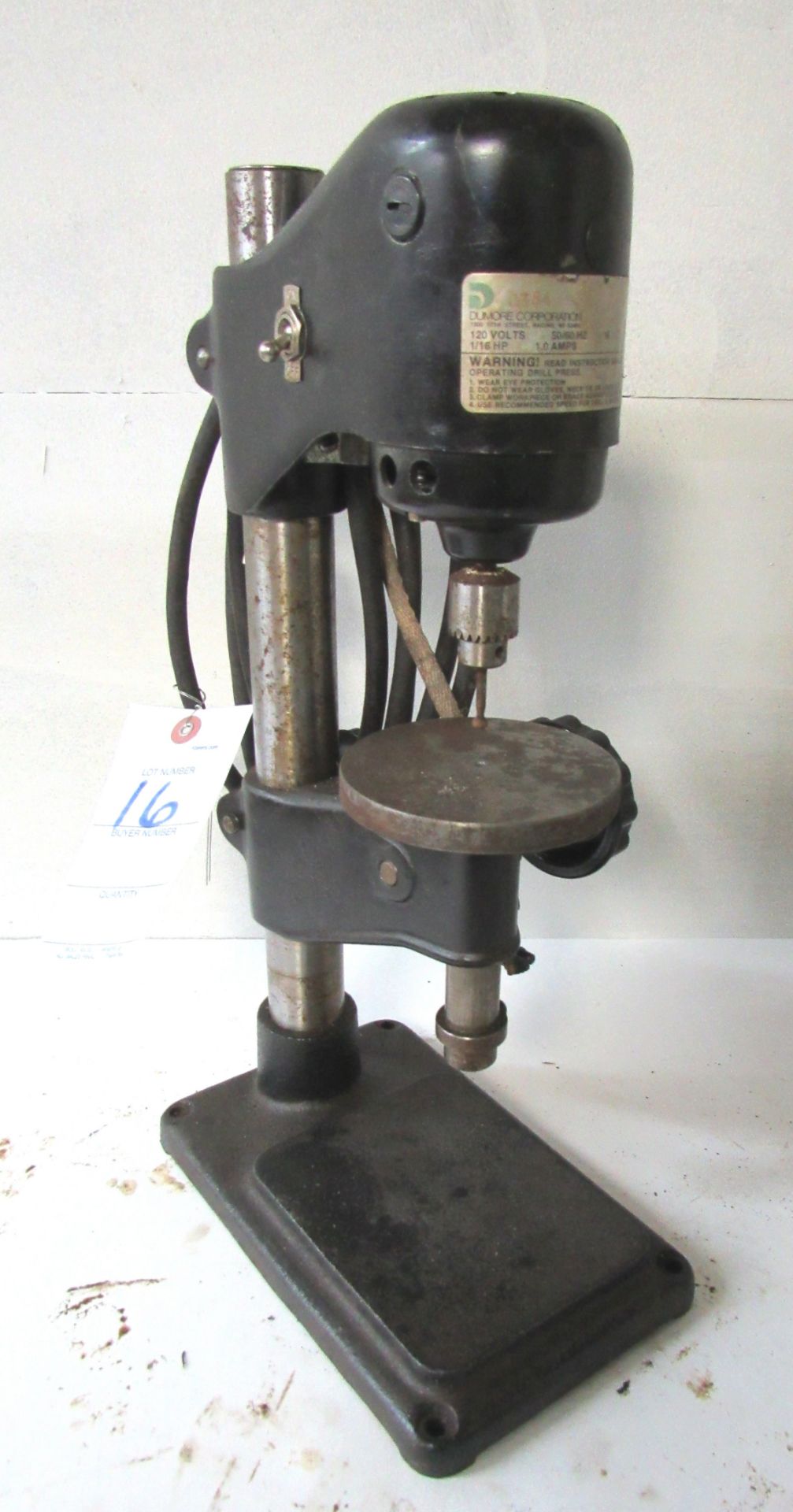 DuMore Mod.8226 17,000 RPM Hi-Speed Sensitive Drill Press - w/ 3.5" Table Dia., 5" x 8" Base, 2, - Image 2 of 2