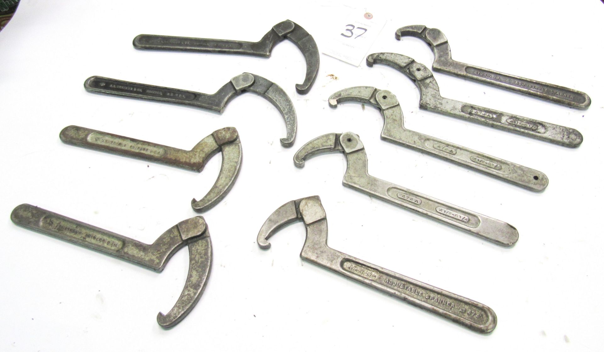(9) Asst. Adjustable Spanner Wrenches