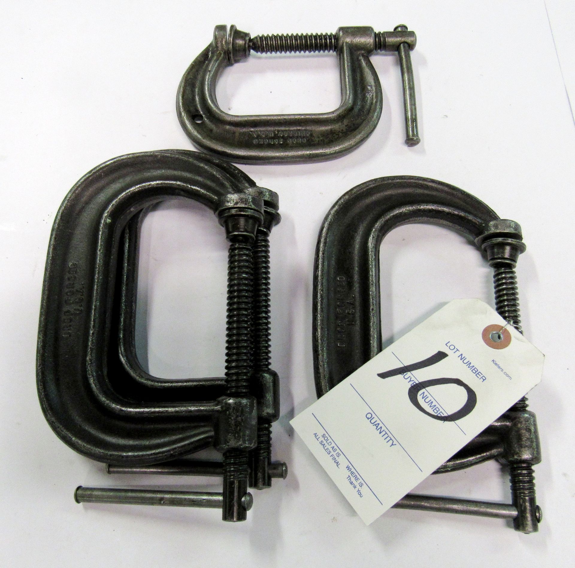 (3) 4" Armstrong C Clamps