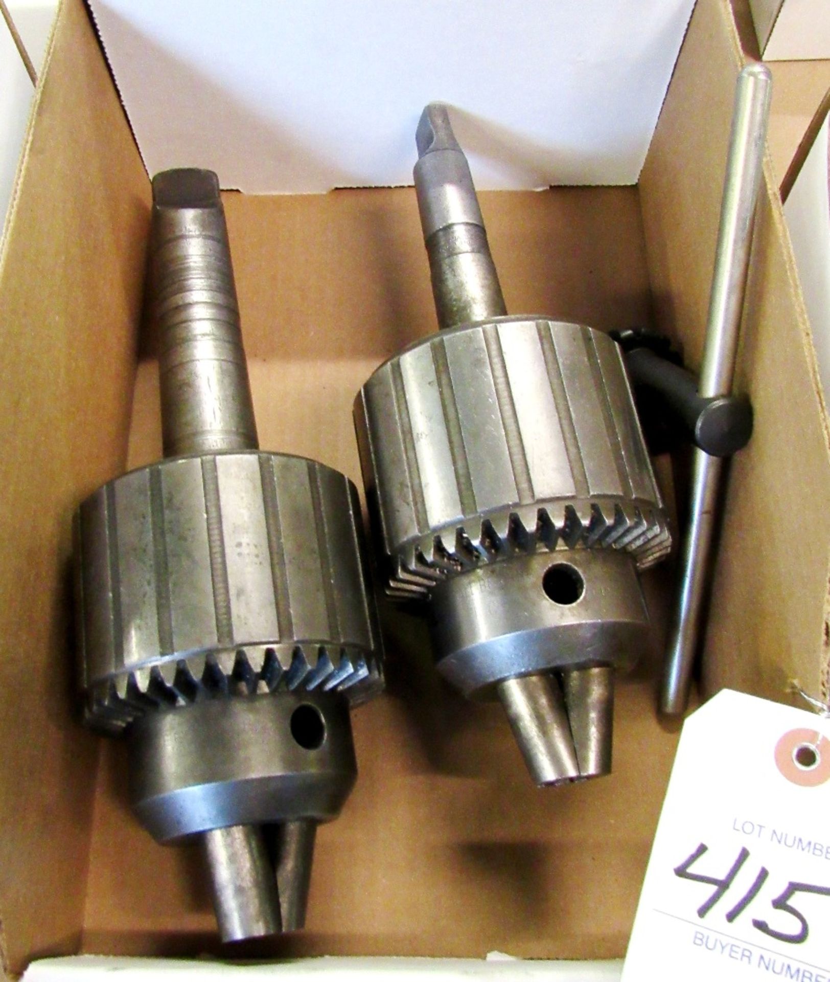 (2) Jacobs No.20 3/8"-1" Drill Chucks w/ No.4MT & No.3MT