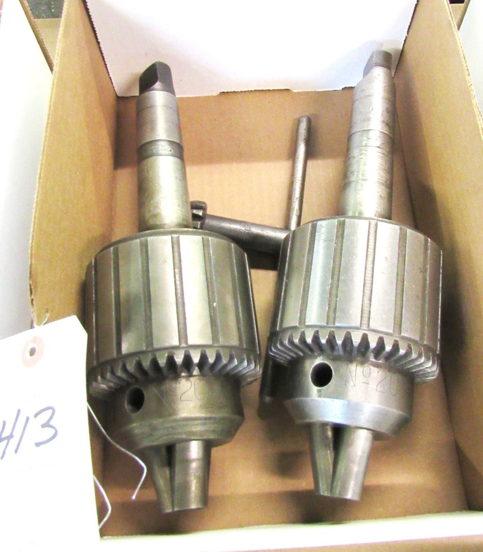 (2) Jacobs No.20 3/8"-1"Drill Chuck w/ No.4MT